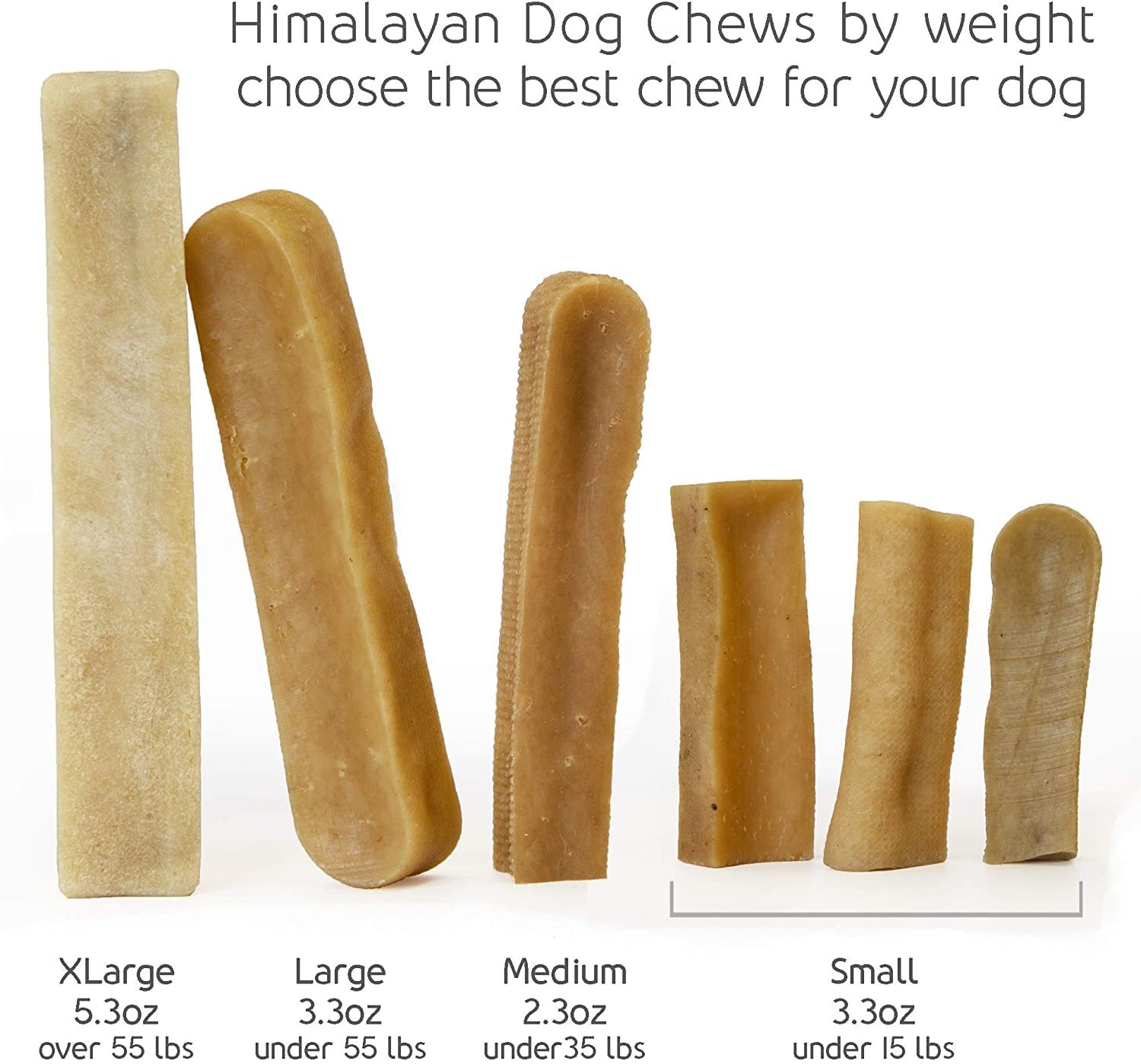 Himalayan Dog Chew Original Yak Cheese Dog Chews, The Better-For-You Chew, 100% Natural, Long Lasting, Healthy Safe Dog Treats,