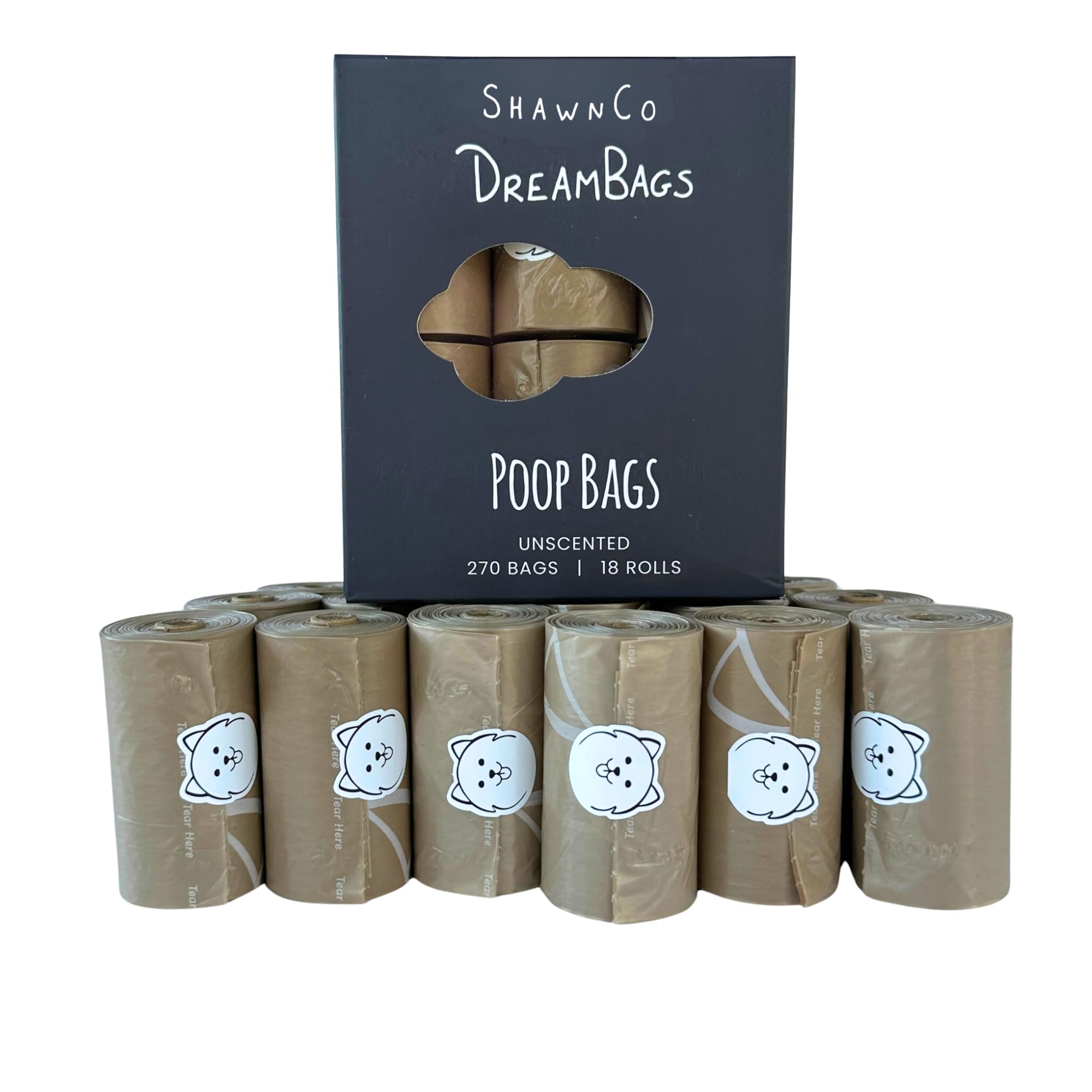 Shawnco Dream Bag'S- Heavy Duty Dog Poop Bags, Extra Thick And Leak Proof Unscented Waste Bags For Small, Medium And Large Dogs 