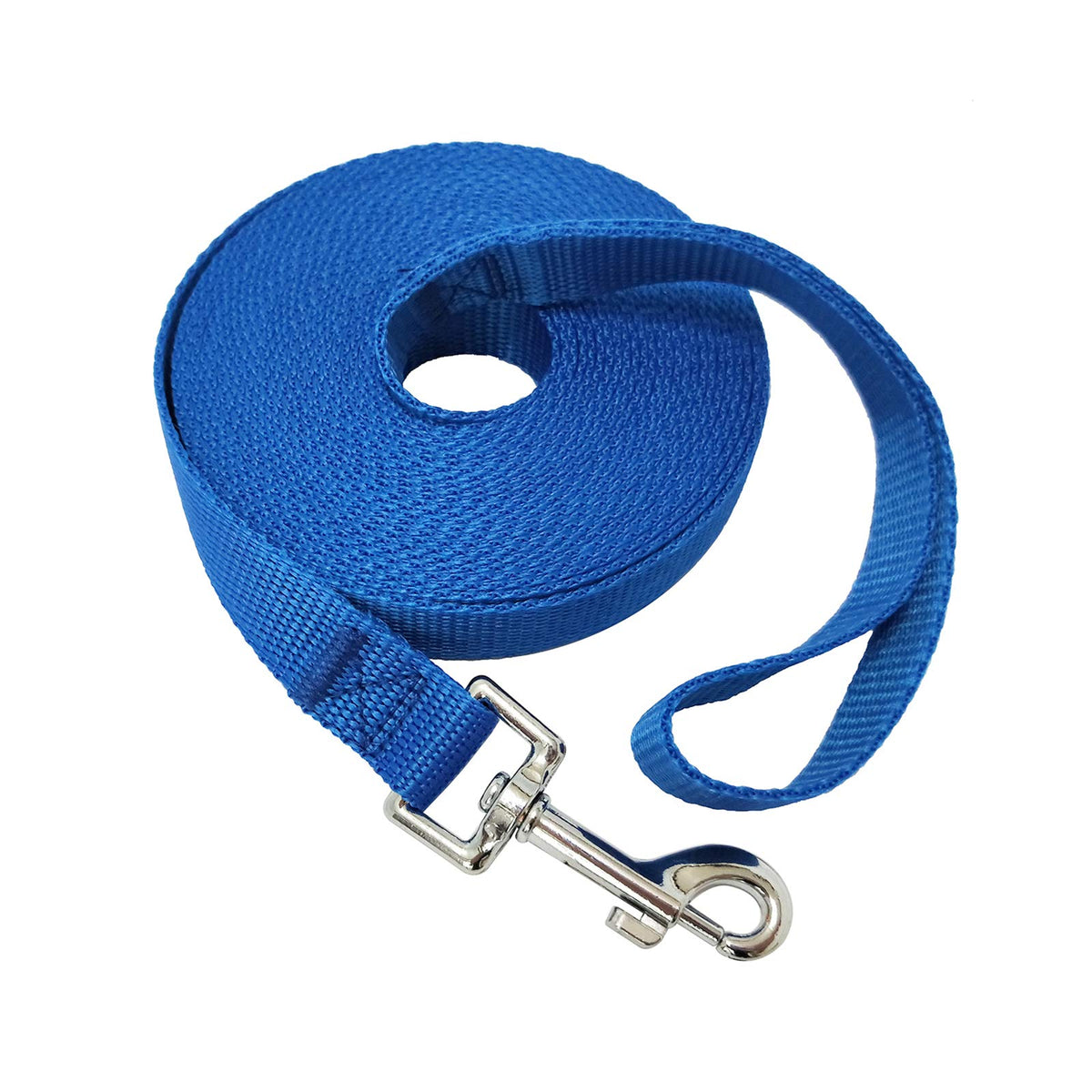 Nylon Training Dog Leash For Small Medium Large Dogs, 15Ft 20Ft 30Ft 50Ft Long Leash Dog/Puppy Lead For Obedience Recall Training, Camping (20Ft, Blue)