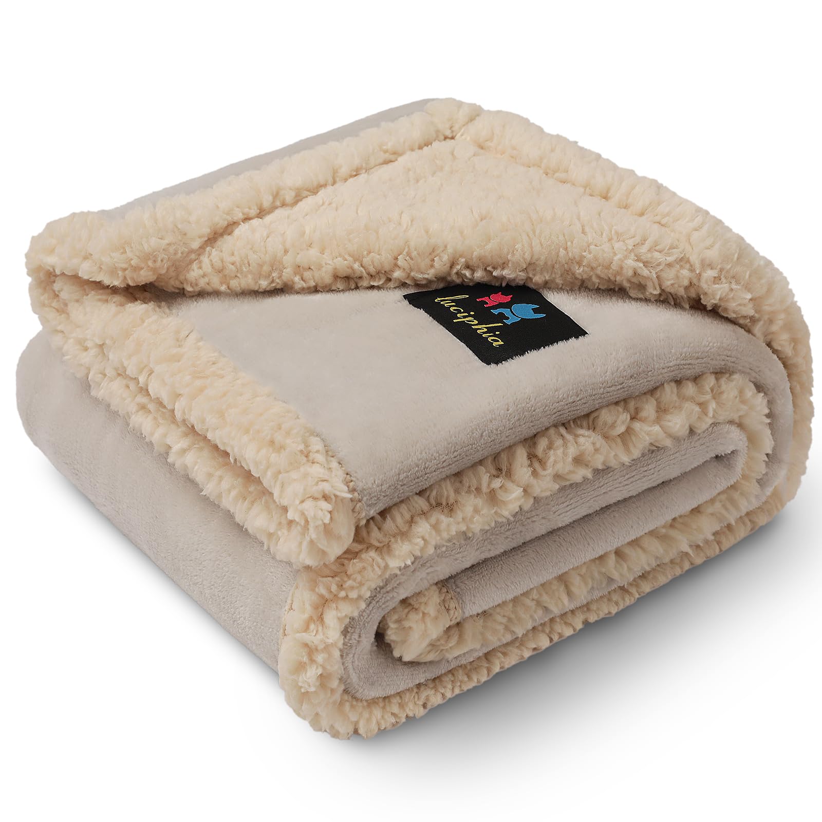 Waterproof Pet Blankets, Liquid Pee Proof Dog Blanket For Sofa Bed Couch, Reversible Sherpa Fleece Furniture Protector Cover For