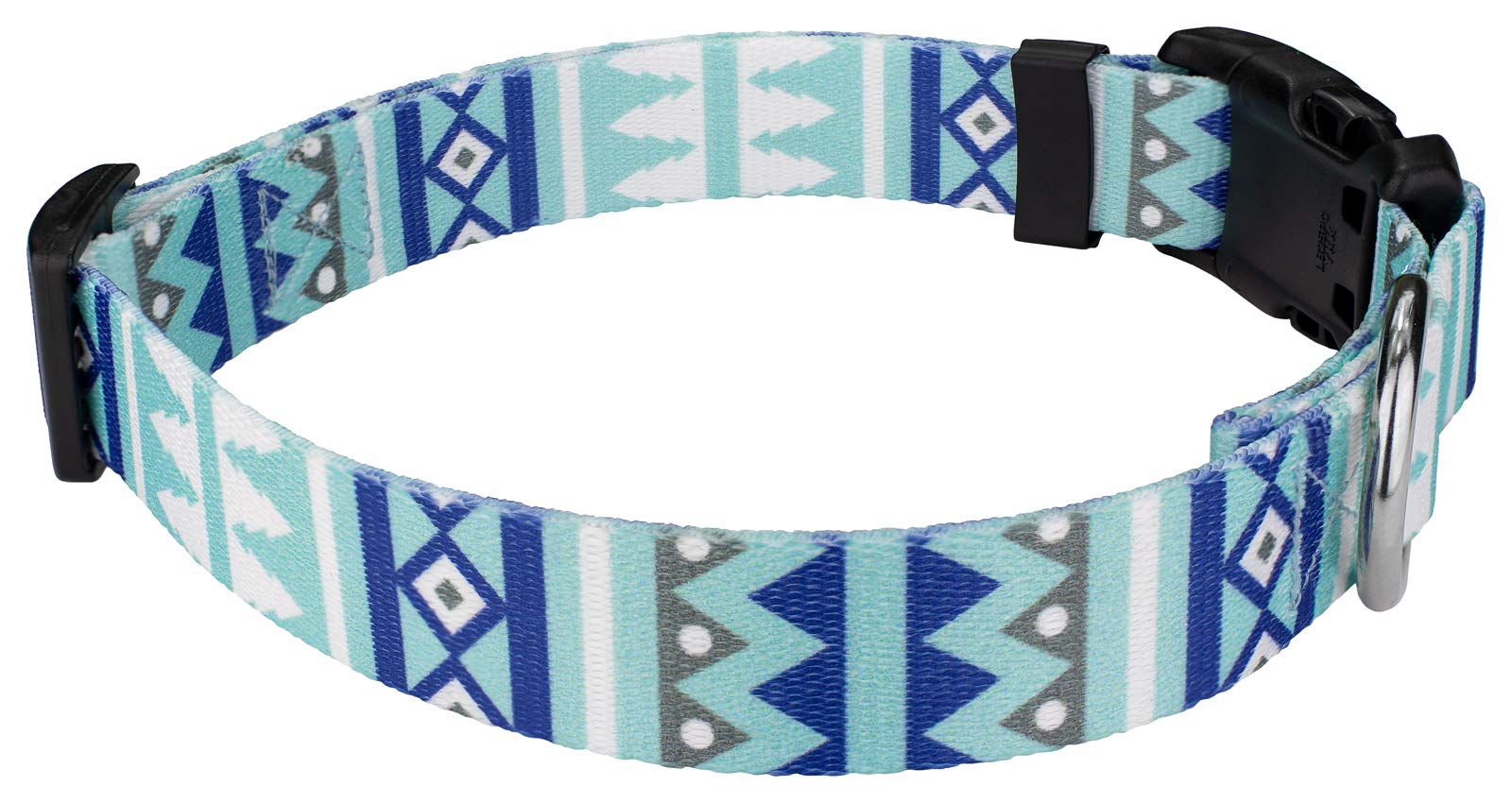 Country Brook Design - Snowy Pines Christmas Dog Collar With 23 Festive Patterns - Deluxe Collection (1 Inch, Medium)