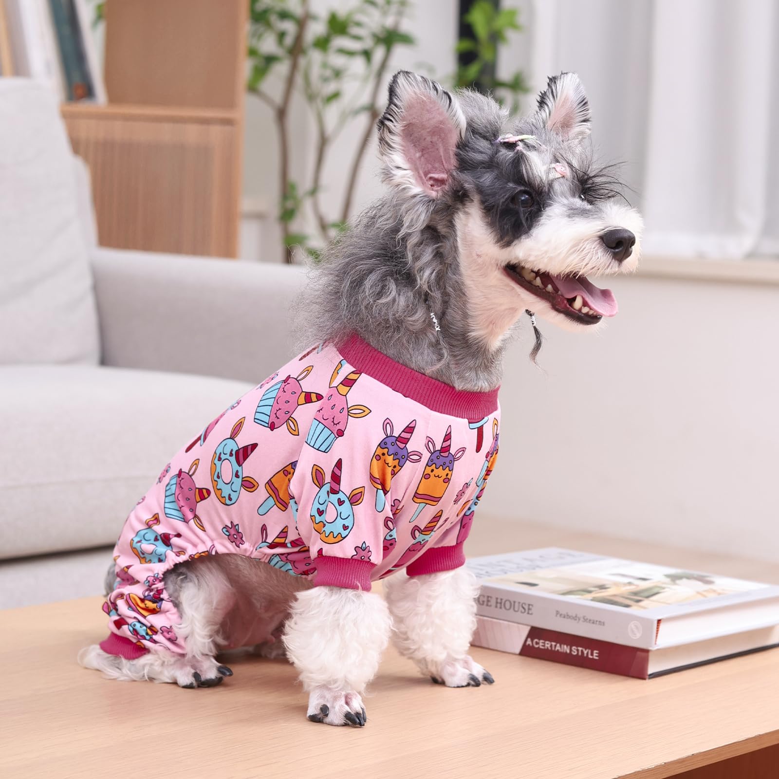 Cutebone Small Dog Pajamas Shirt Stretchy Summer Puppy Pjs Soft Cat Onesies Pet Clothes For Daily Wear Da30L