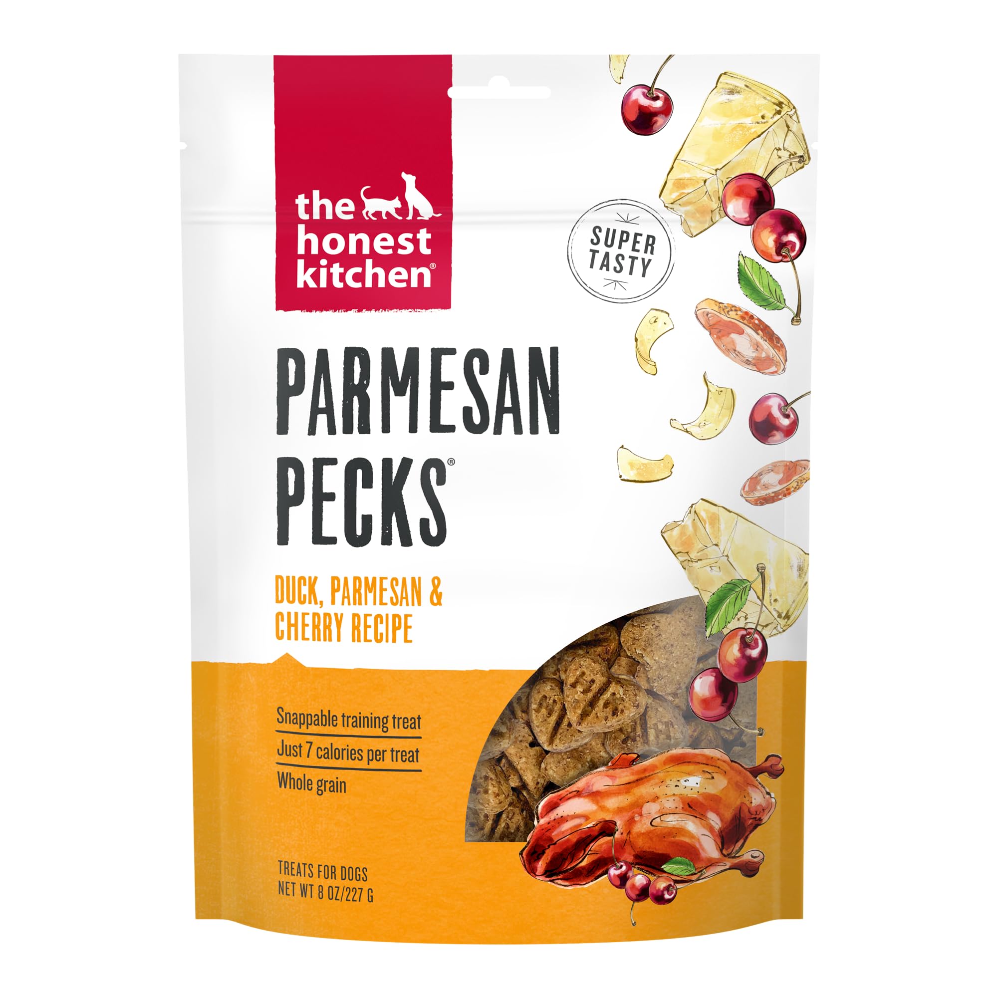 The Honest Kitchen Parmesan Pecks: Duck, Parmesan & Cherry Recipe, 8 oz Bag