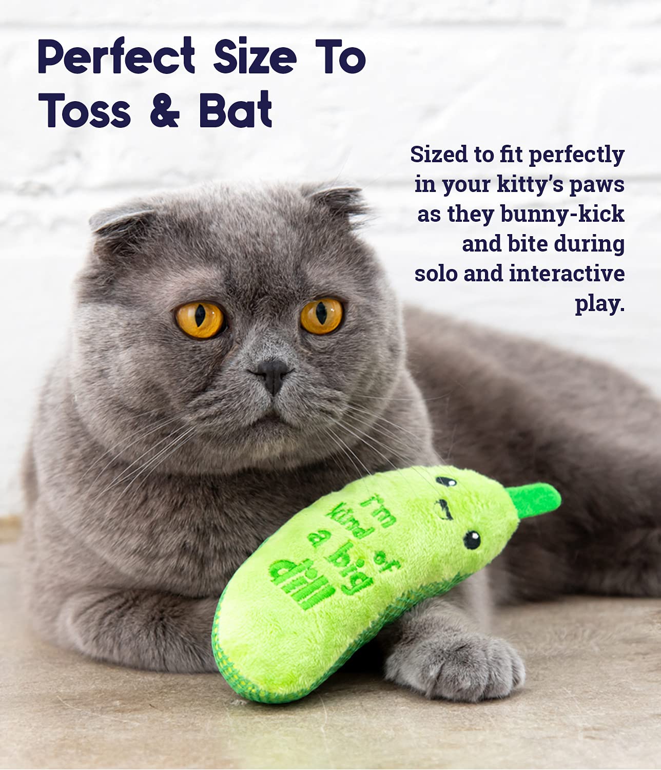 Catstages Crunchy Pickle Kicker Dental Catnip Cat Toy
