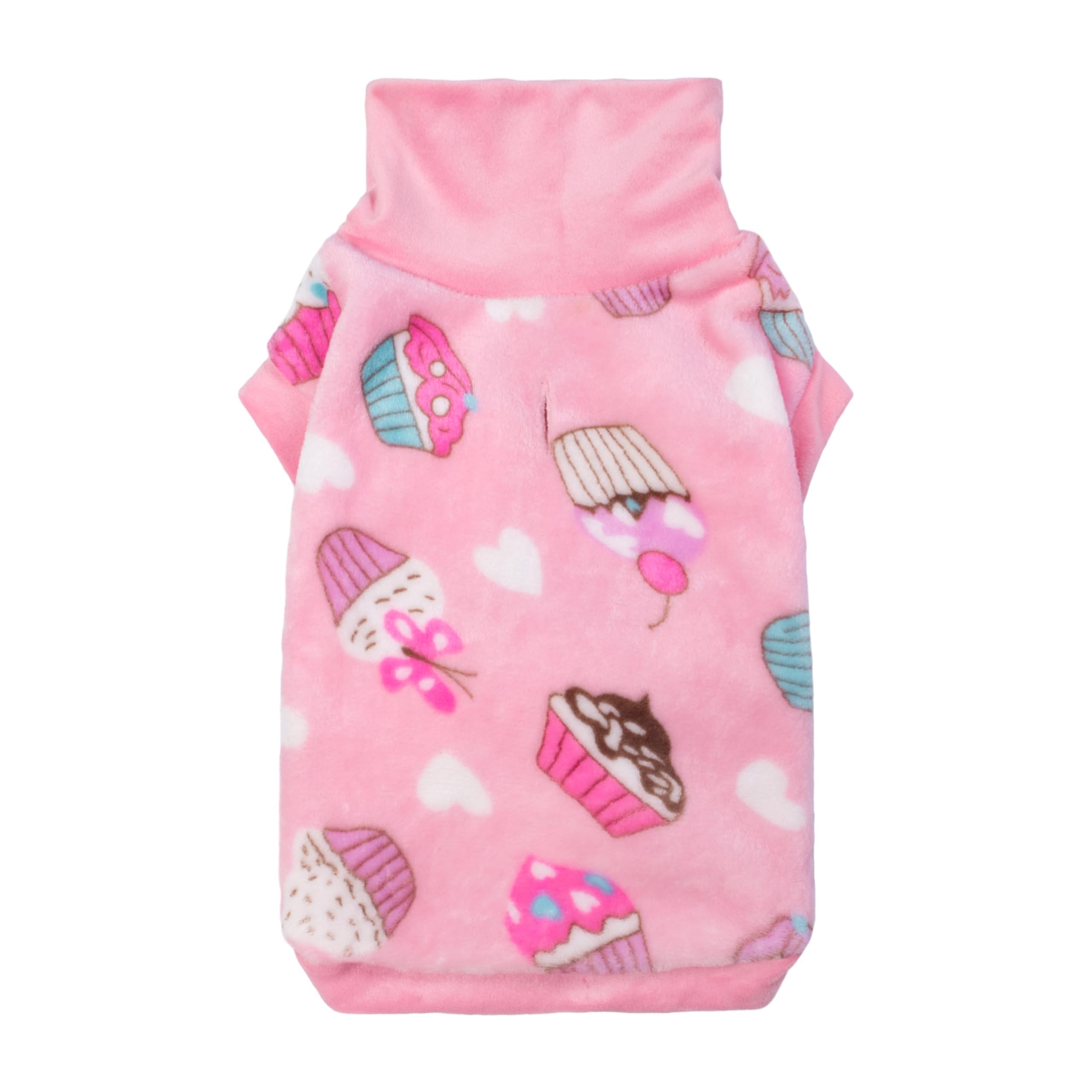 Fitwarm Fleece Cupcake Dog Sweater Vest, Dog Winter Clothes for Small Dogs Girl, Fleece Dog Coat, Doggy Pullover Jumper, Pet Out