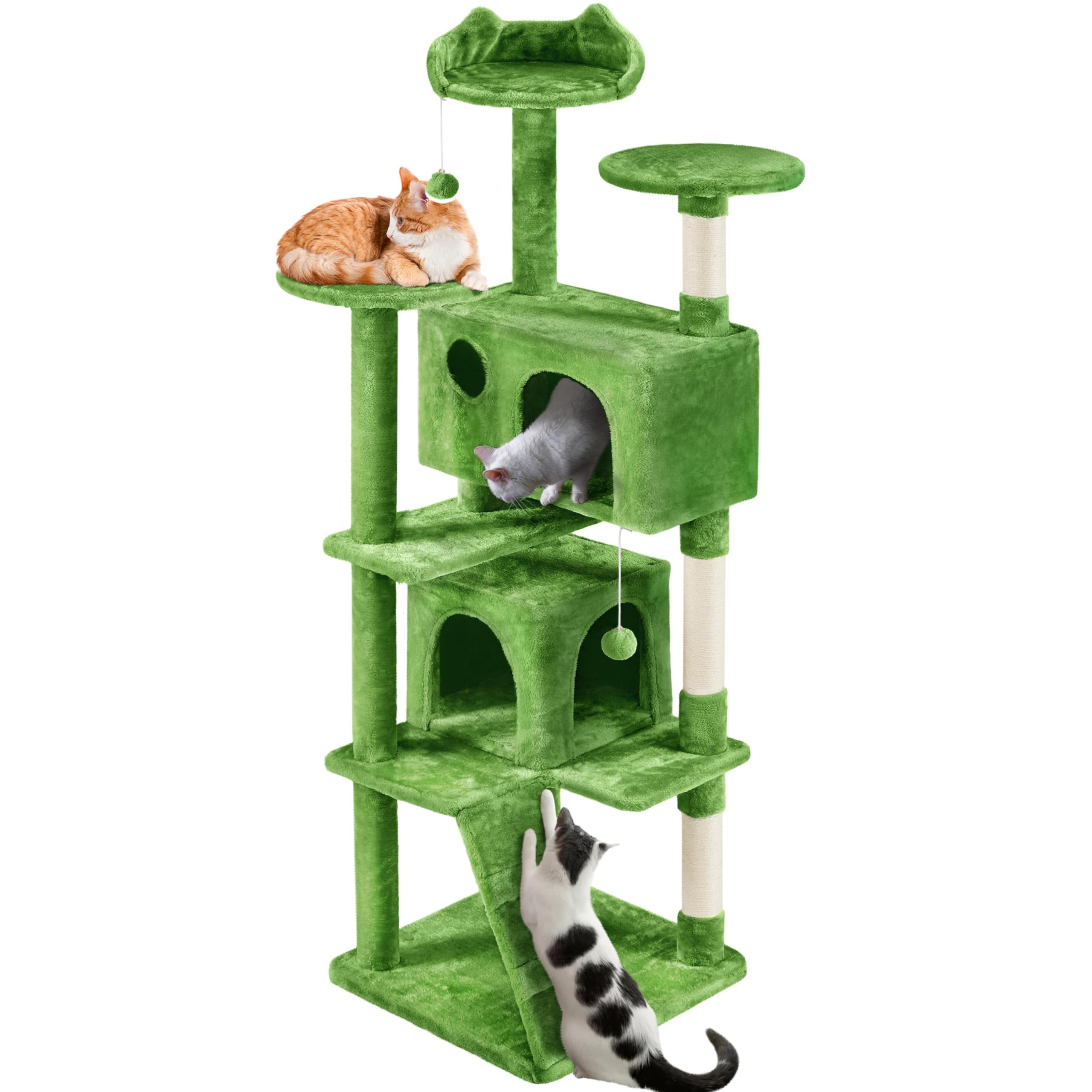 Topeakmart 70In Cat Tree Tower For Inddor Cats With 3 Cozy Platforms 2 Condos And Ladder Cat Activity Center For Kittens