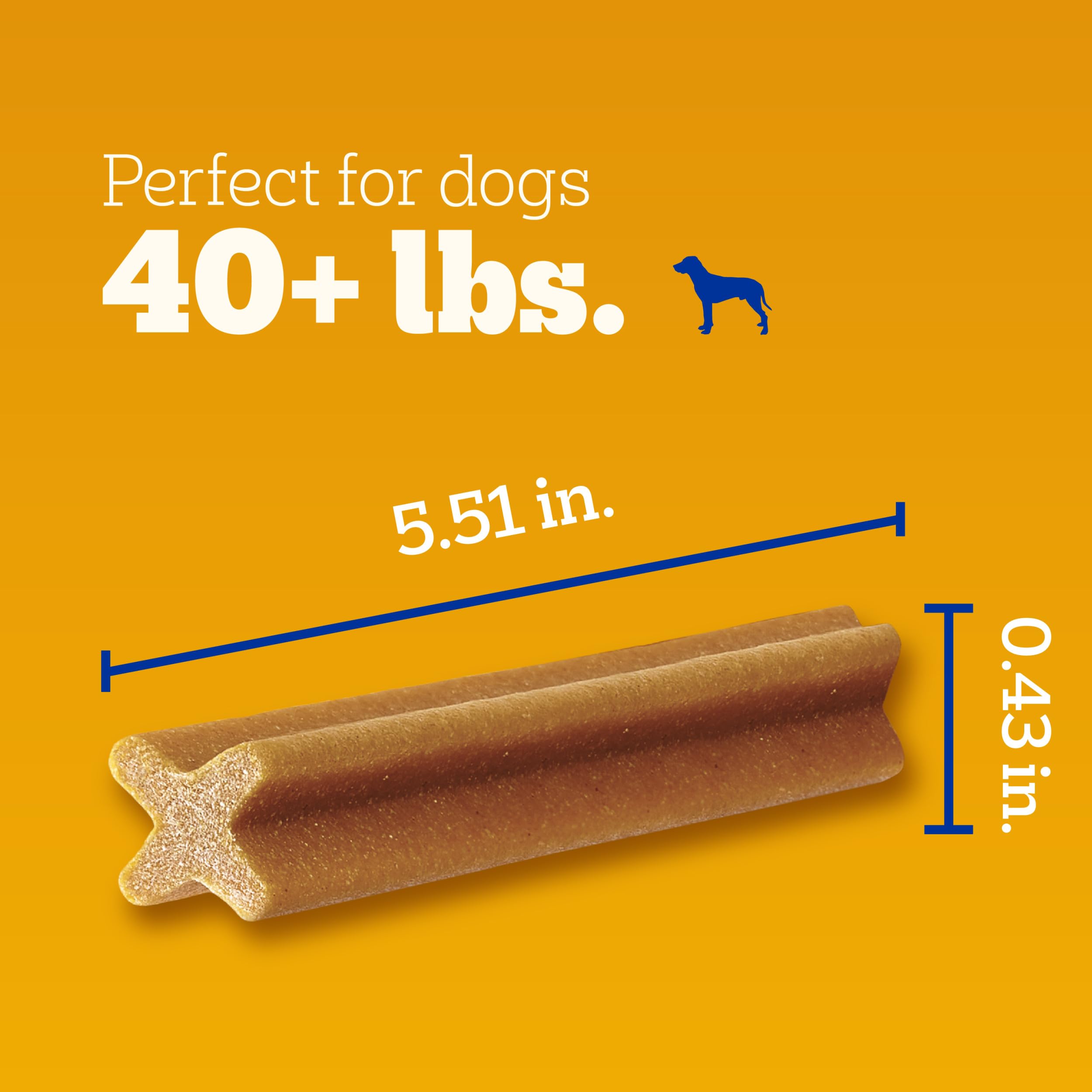 PEDIGREE DENTASTIX Large Dog Dental Treats Original Flavor Dental Bones, 1.66 lb. Pack (32 Treats)