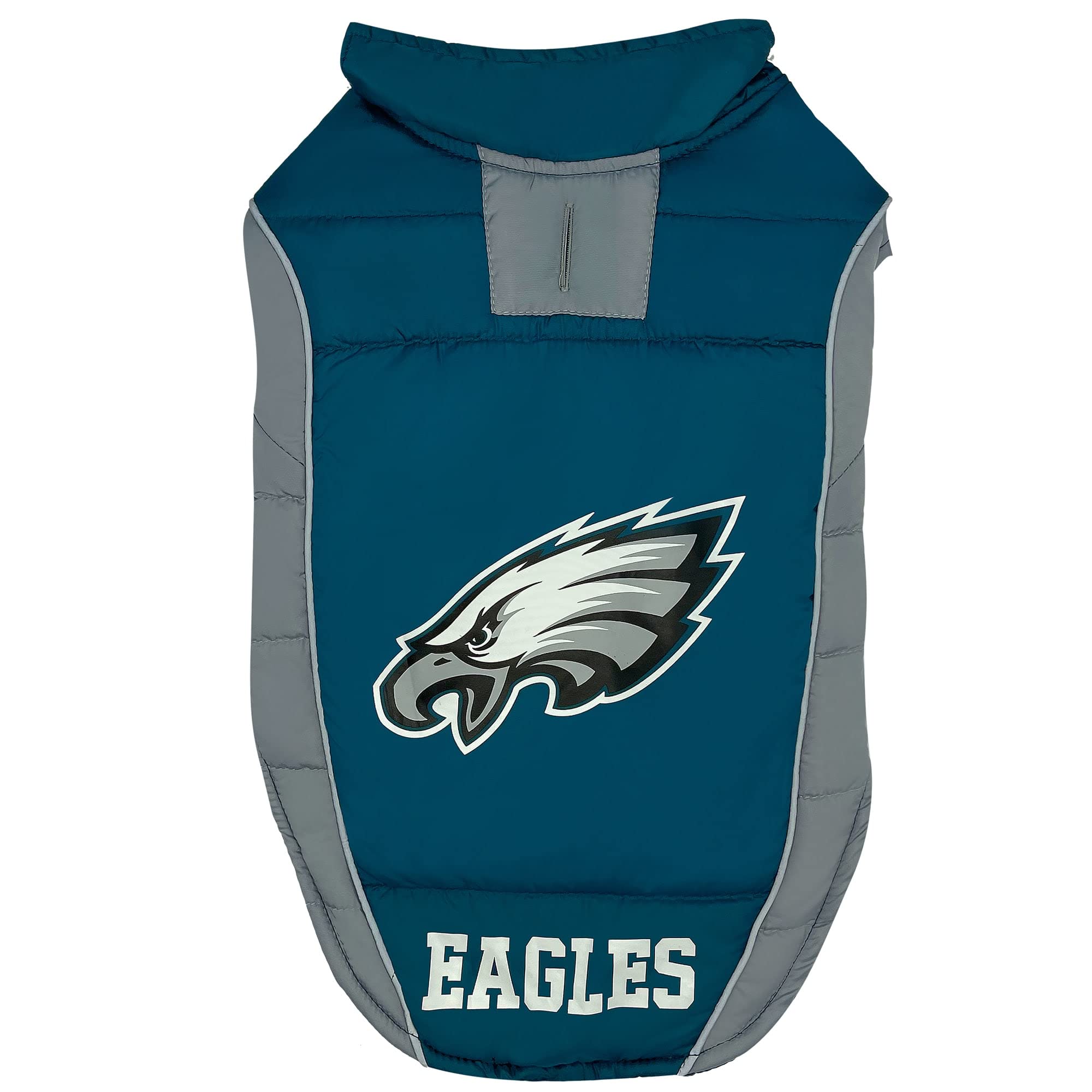 Nfl Philadelphia Eagels Puffer Vest For Dogs & Cats, Size Small. Warm, Cozy, And Waterproof Dog Coat, For Small And Large Dogs/C