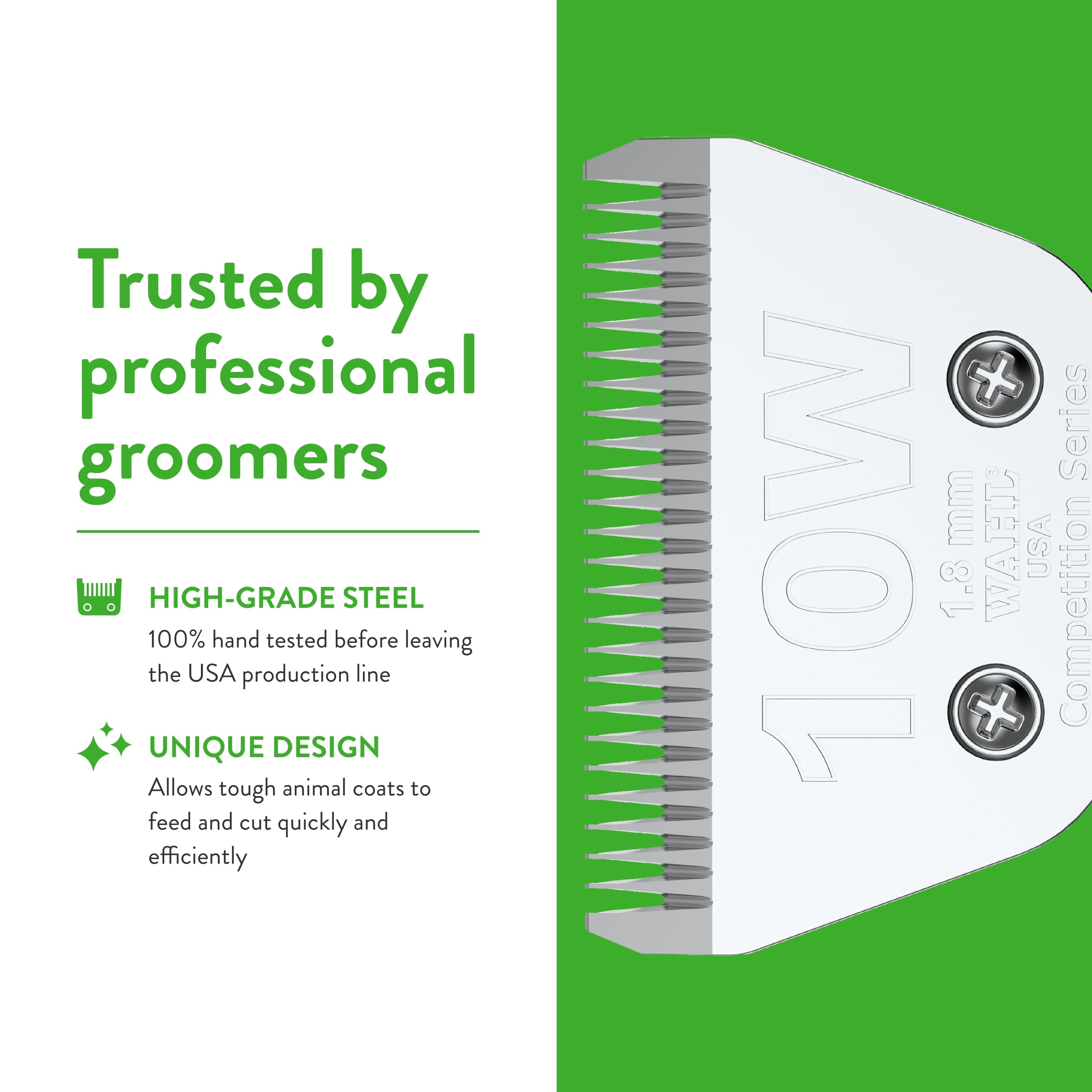 Wahl Professional Animal Competition Series Detachable Blade - 1/16-Inch Cut Length, 10W Extra Wide (2377-100)