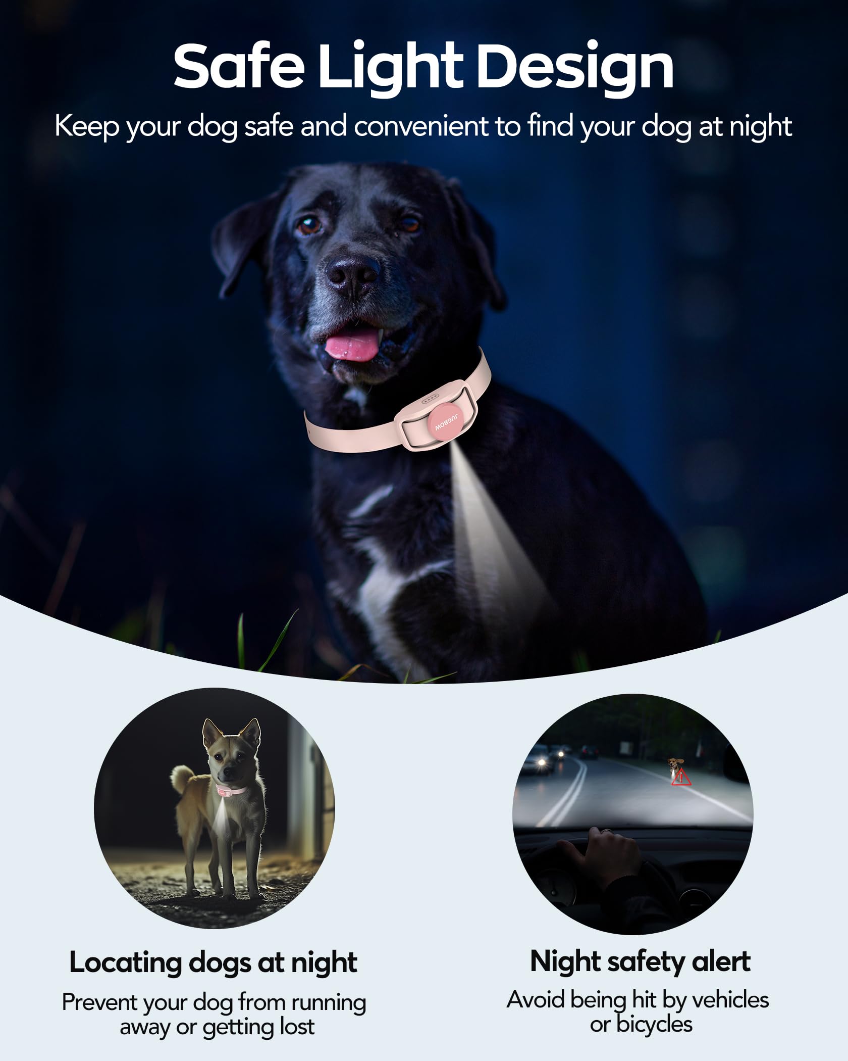 Jugbow Dog Training Collar - 4200Ft Remote Dog Collar With 3 Training Modes, Electric Collar With Led Light & Ipx8-Waterproof, R