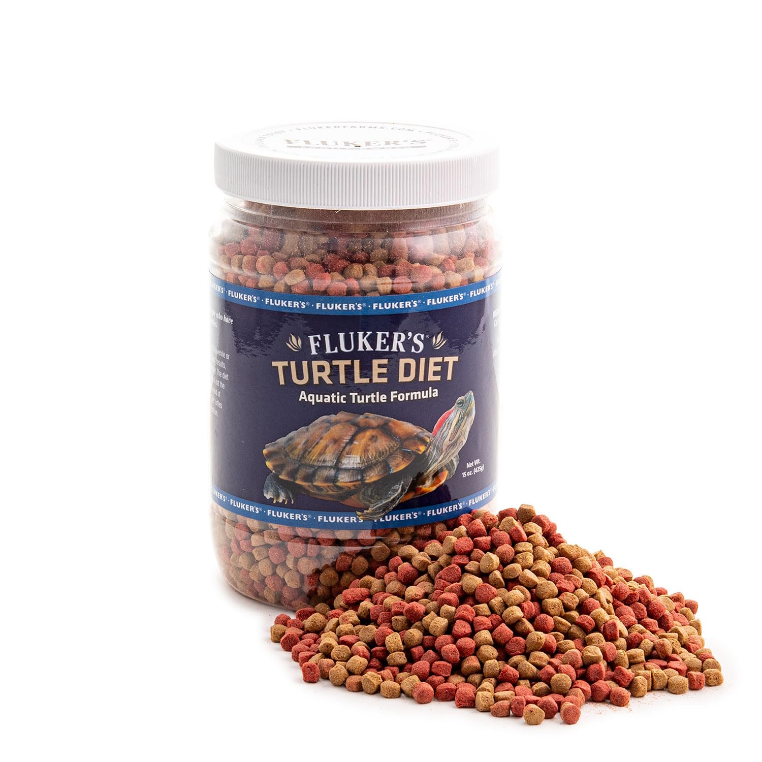 Flukers Aquatic Turtle Diet, Food Pellets for Turtles, 15 oz