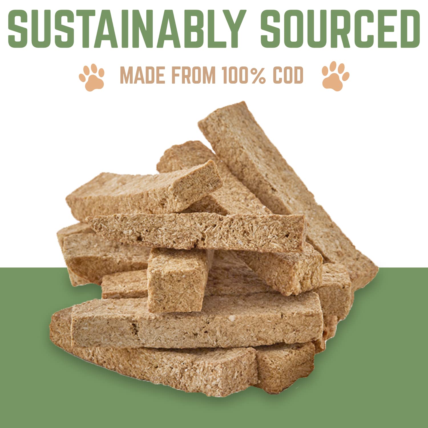 Hungry Paws Cod Fish Wafer Dog Training Treats - The Perfect Single Ingredient Omega-3 Rich Snack Dog Food for a Healthy and Act