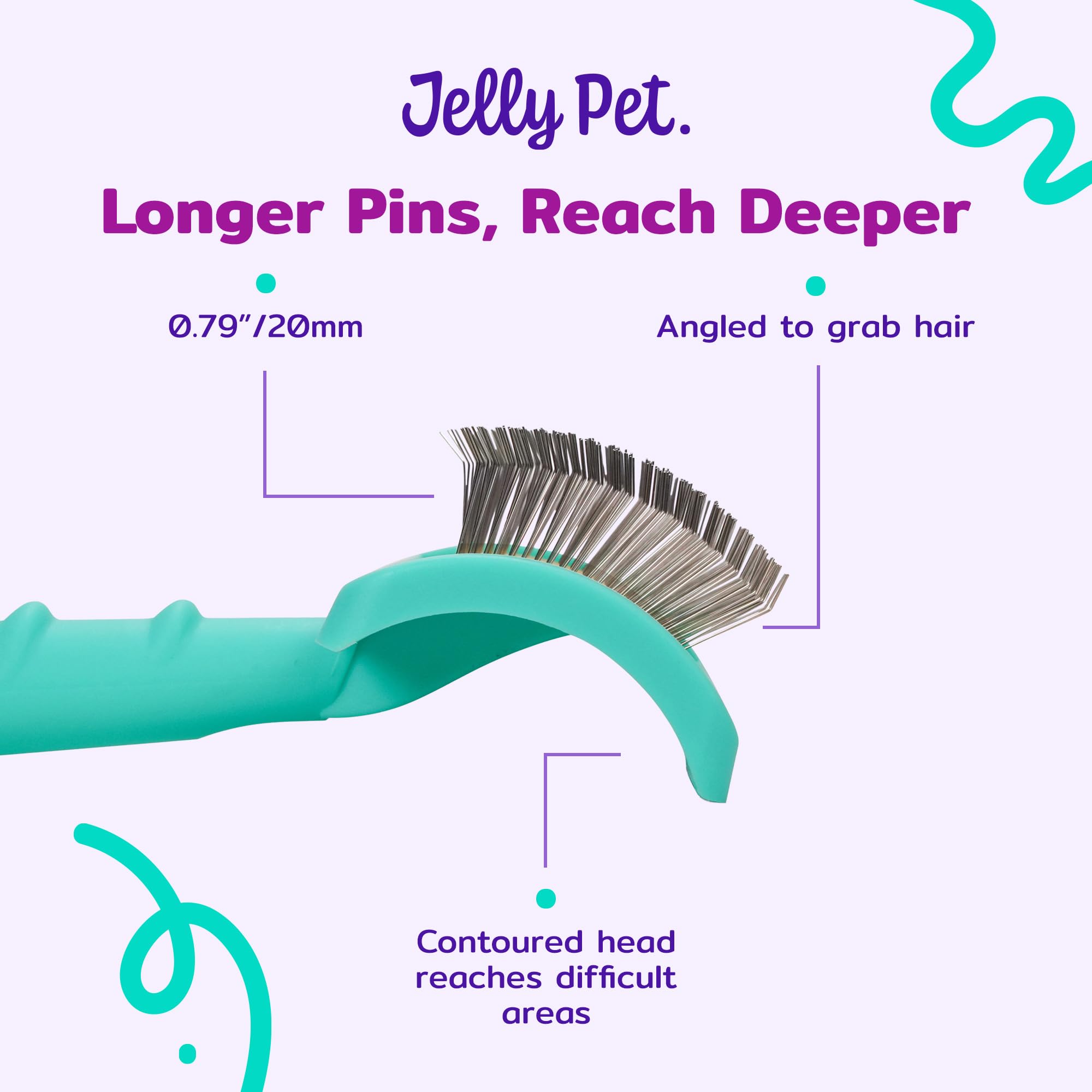 Jelly Pet Universal Slicker Brush For Dogs, Dog Grooming Brush, Remove Tangles And Dead Undercoat, Tuffer Than Tangles, Maltese