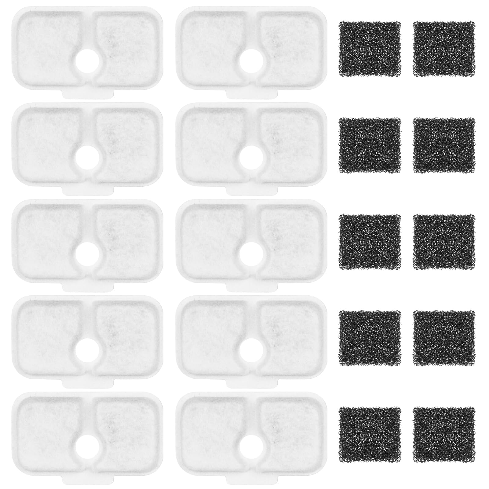 10 Pack Cat Water Fountain Filter Replacement, Compatible With Petlibro Dockstream 2.5L/84Oz Cat Water Fountain Plwf005/Plwf105/