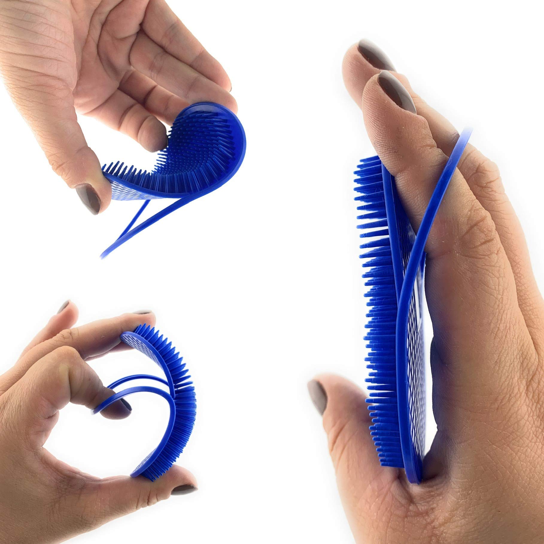 G.B.S Scalp Massager Hair Comb, Blue, Pack Of 2