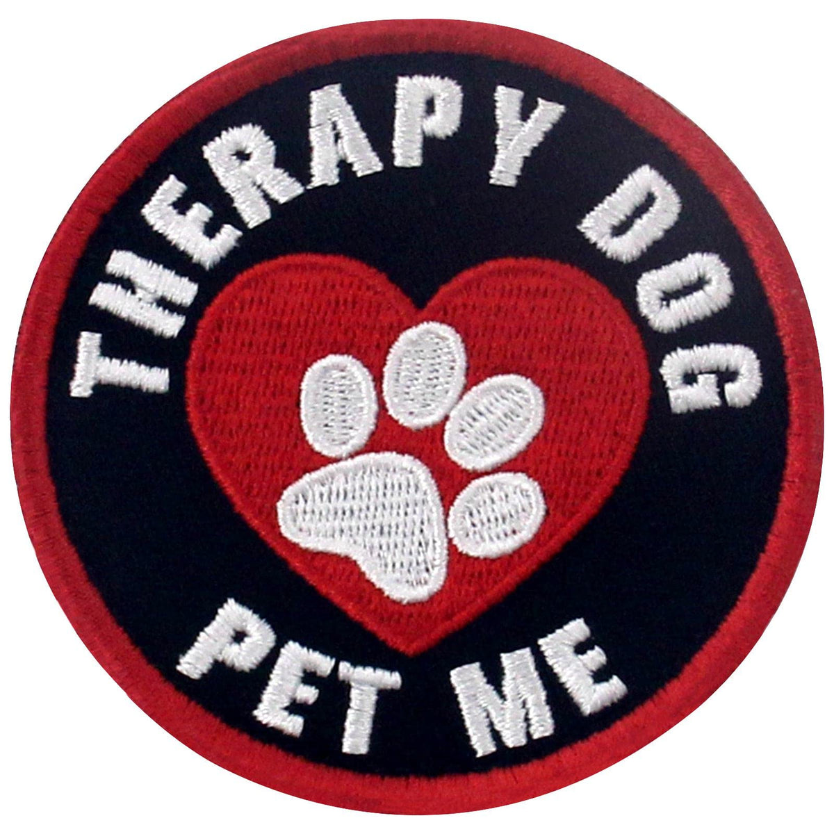 Tailwag Planet Therapy Dog Pet Me Emotional Support Service Dog Morale Tactical Patch Embroidered Badge Fastener Hook & Loop Emblem