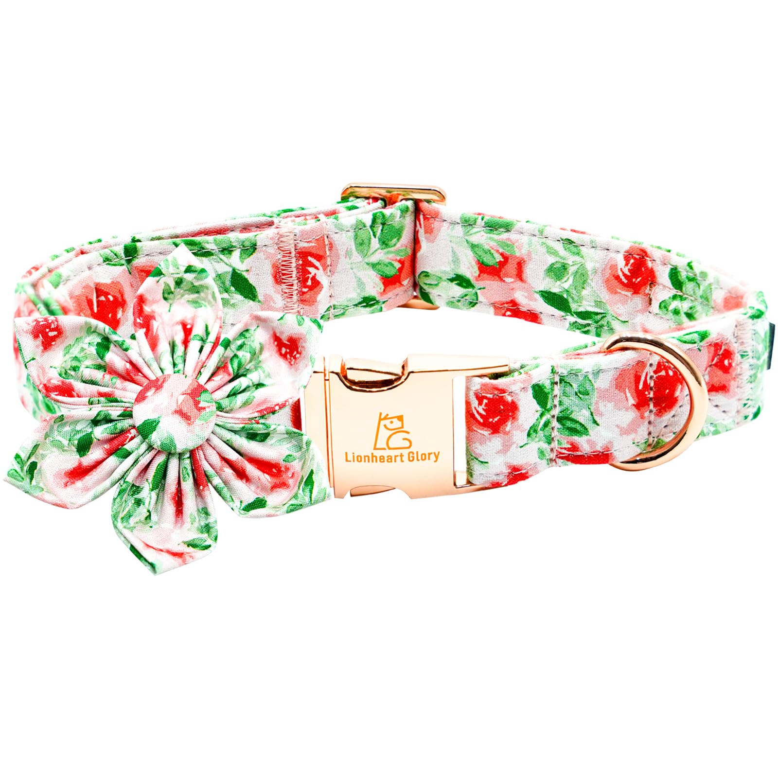 Lionheart glory Dog Collar Flowers Collar Floral Dog Collar with Flower Spring Summer Cute Collar Dog Boy or Girl Dog Collars So