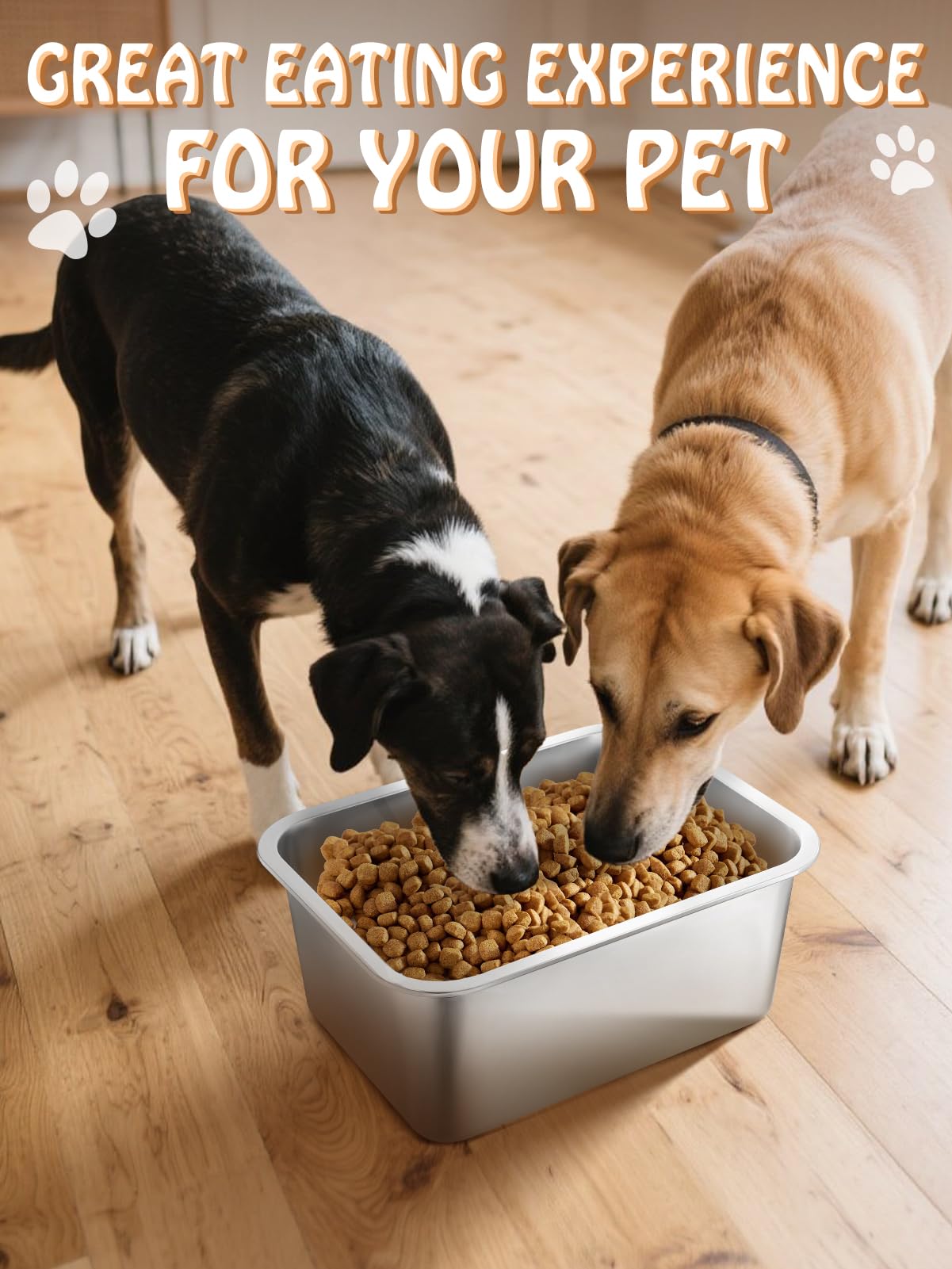 3 Gallons Extra Large Dog Water Bowl - Durable Stainless Steel Dog Bowl, Safe High Capacity For Large, X-Large Breed Dogs Indoor