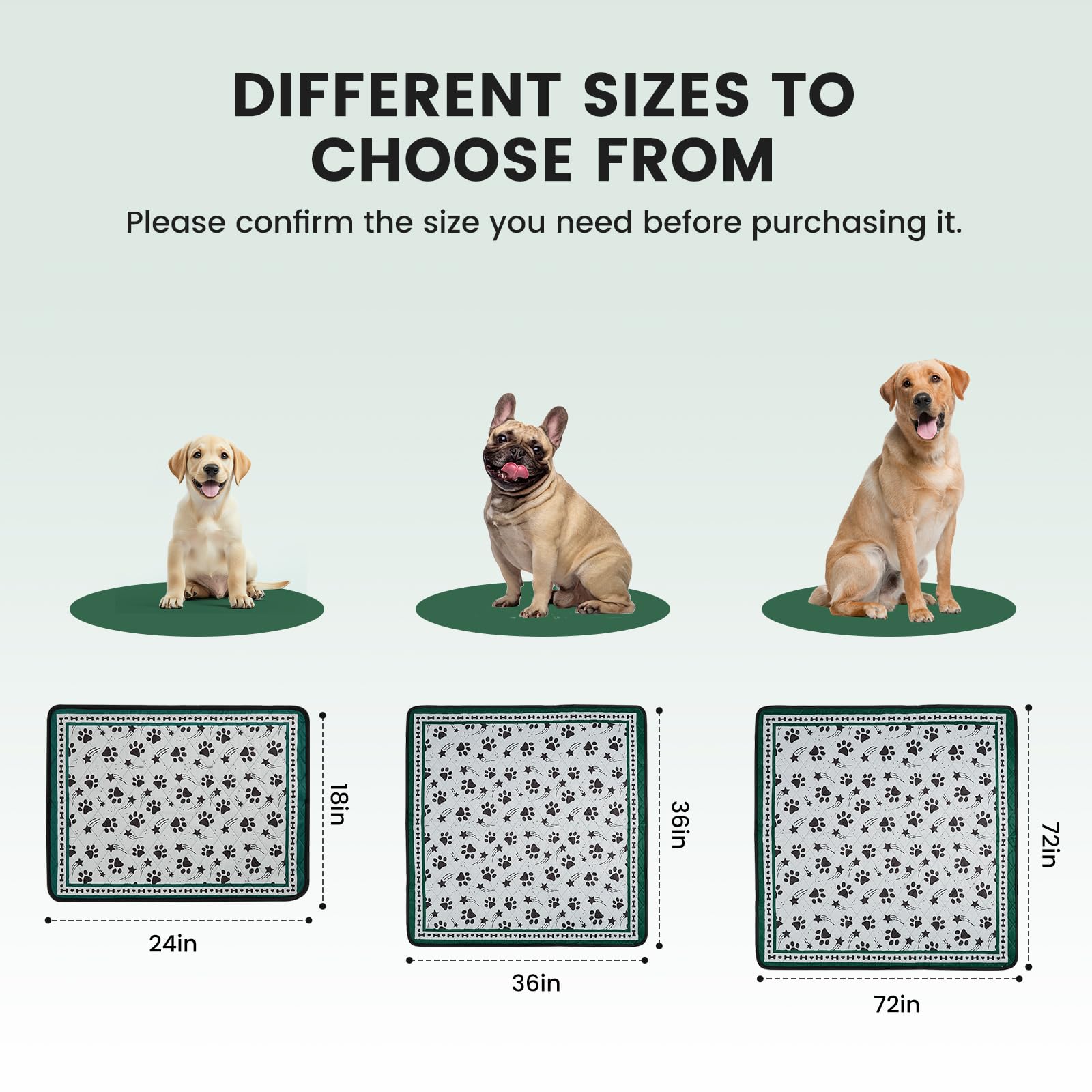 Gardner Pet Washable Dog Pee Pads, 72'' X 72'' Non Slip Dog Mats With Great Urine Absorption, Reusable Puppy Pee Pads For Potty