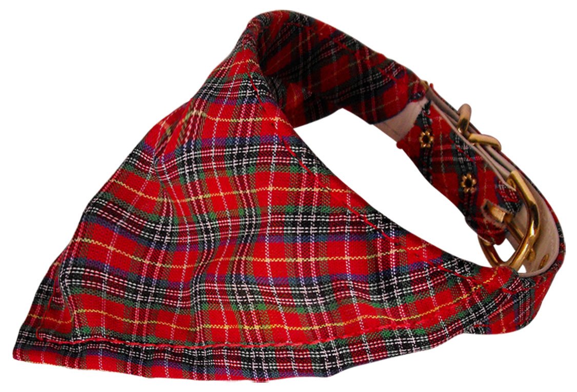 Pet and Dog Bandana Collar, &quot;Plaids&quot; *Choose from: Red Plaid or Blue Plaid* Red Plaid 18