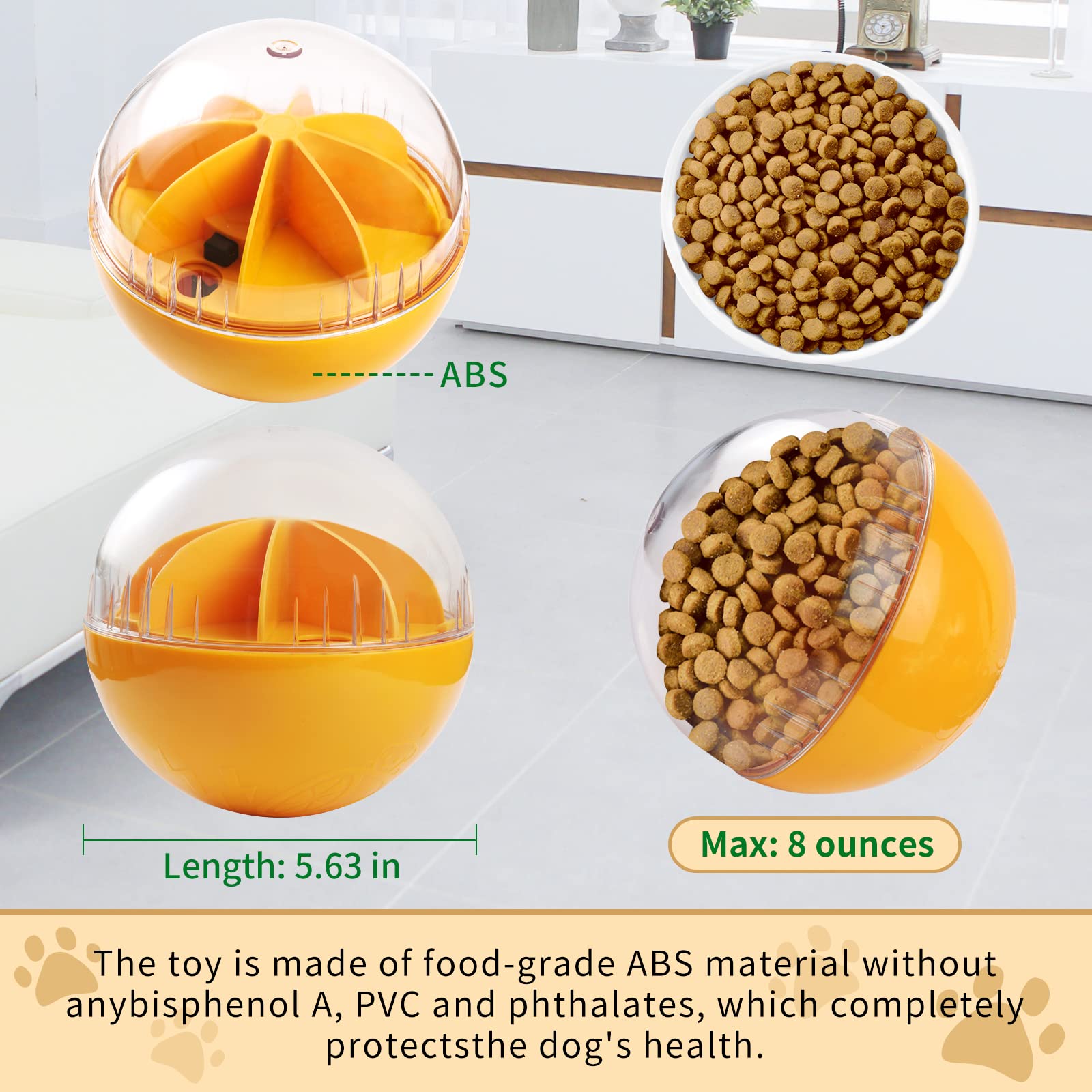 Jokepy Treat Dispensing Dog Toys - Puzzle & Slow Feeder Ball for Large, Medium & Small Dogs, Mentally Stimulating Enrichment Toy