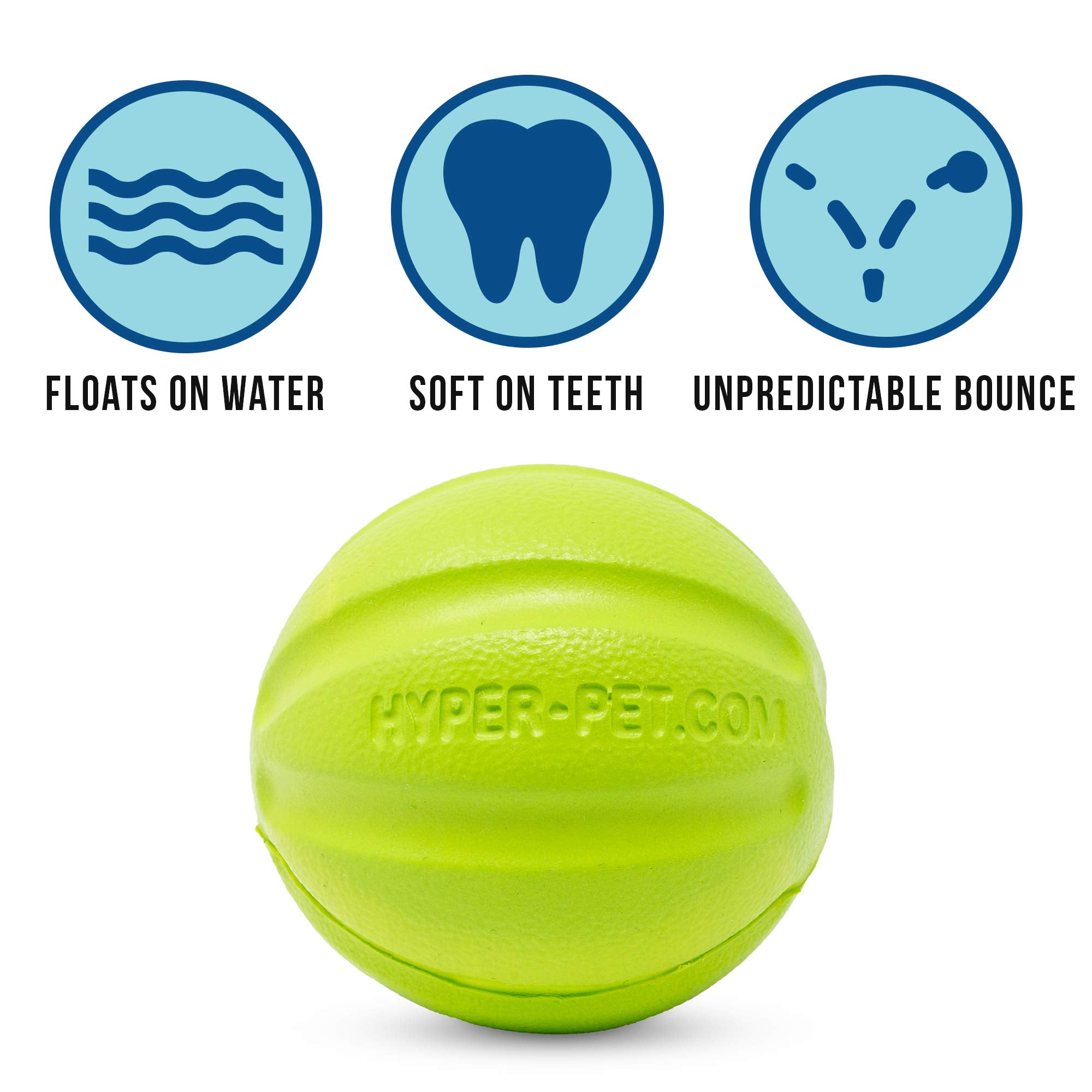 Hyper Pet Fetching Dog Toys - Throwing Ball Dog Toy Made With Eva Foam - Lightweight & Floats On Water,Green