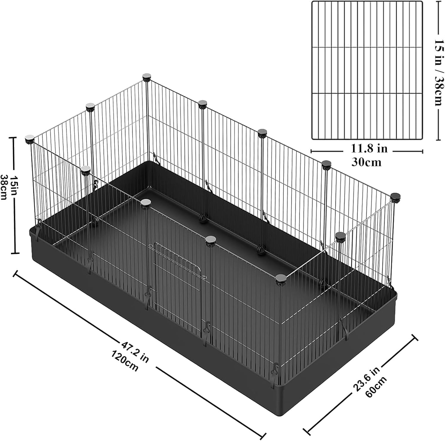 Langxun Diy Small Animal Playpen, Pet Playpen With Door And Waterproof Mat, Rabbit Guinea Pig Cages, Puppy Kitten Playpen | Indo