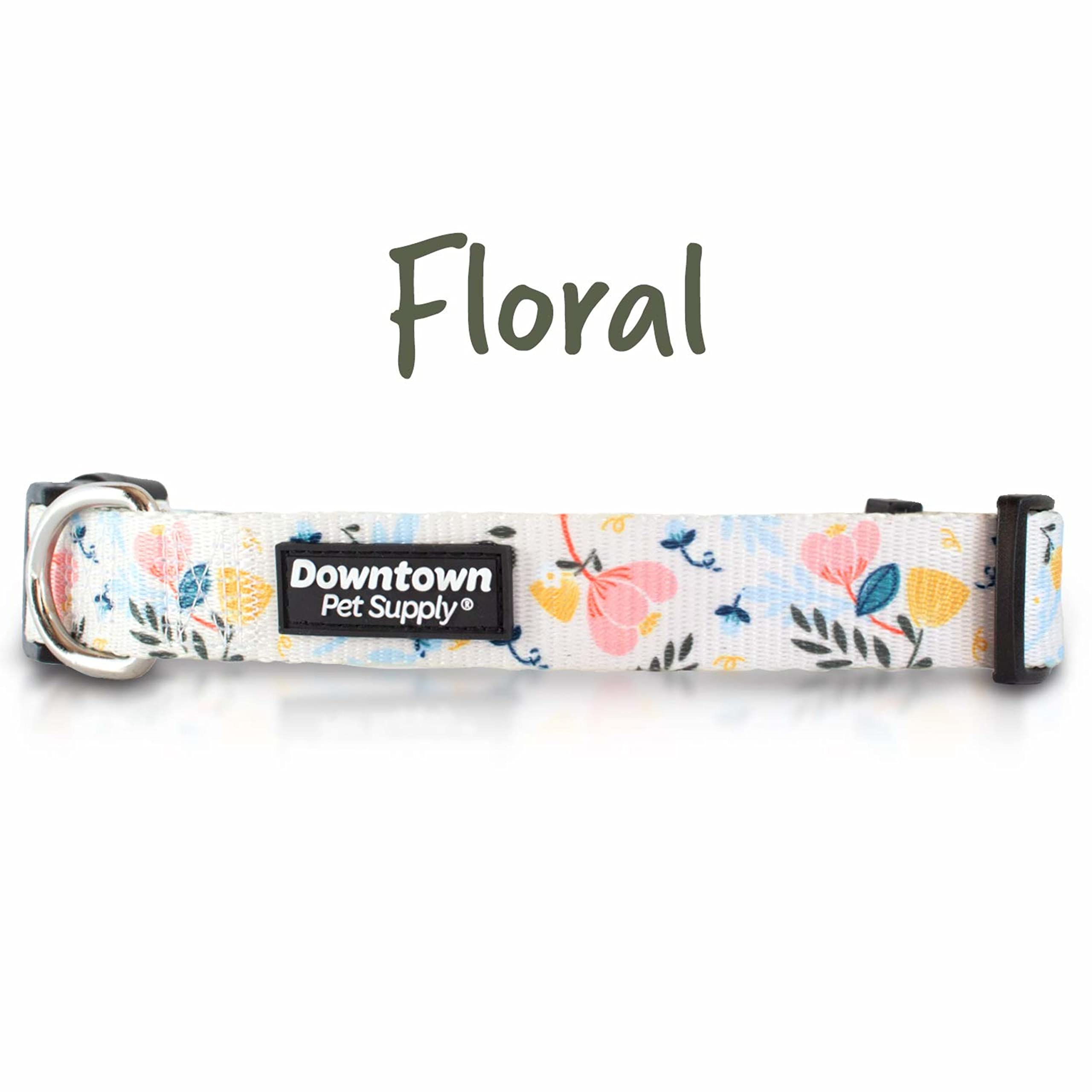 Downtown Pet Supply - Best, Cute & Fancy Dog Collar - Lightweight Adjustable Dog Collar with Quick Buckle & D-Ring - Hand Wash S