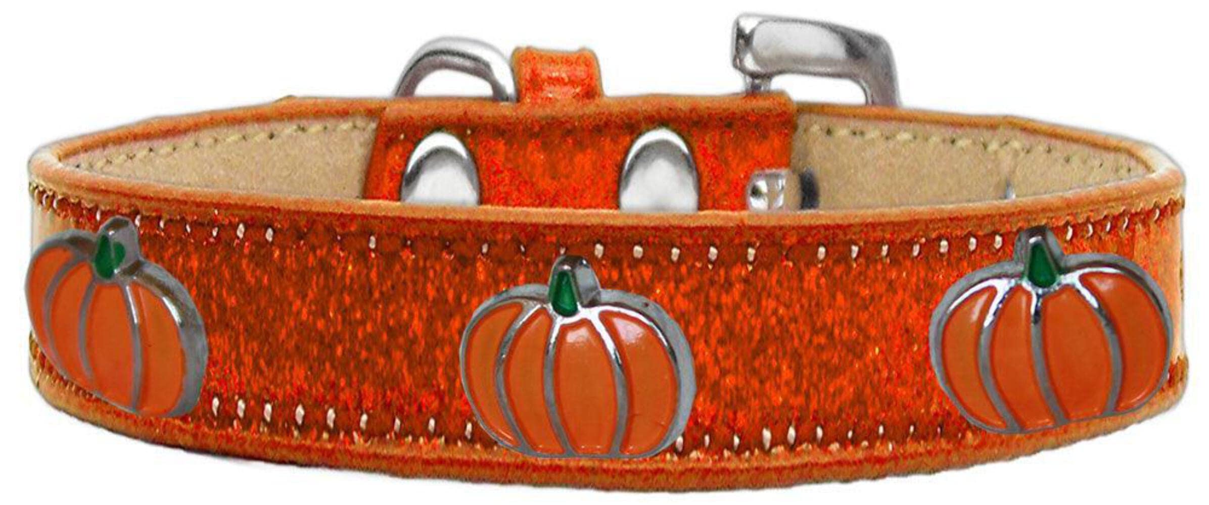 Mirage Pet Products 633-26 EG16 Pumpkin Widget Ice Cream Dog Collar, Size 16, Emerald Green