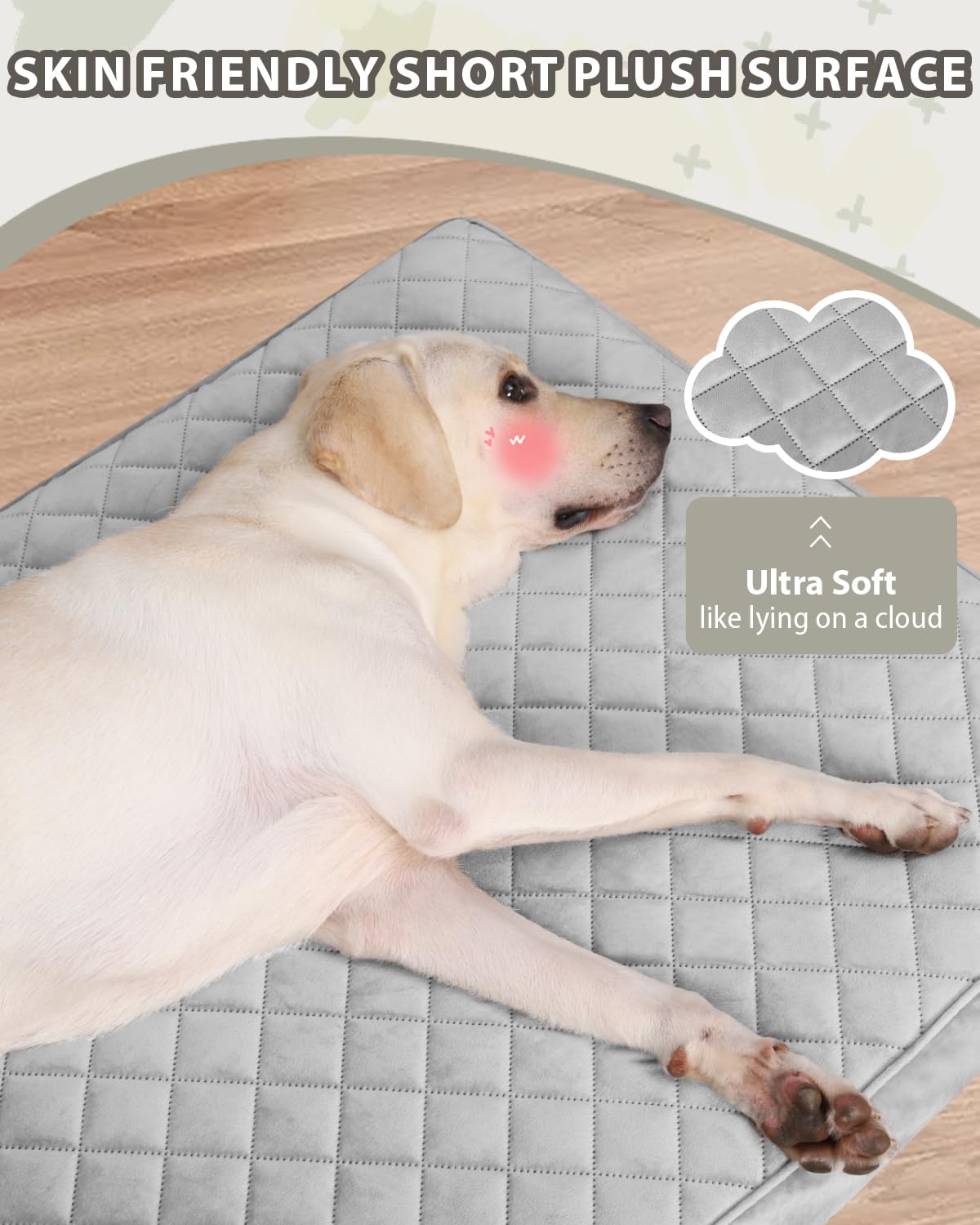 Nupida Orthopedic Dog Beds For Small Dogs Waterproof With Removable Washable Cover And Non-Slip Bottom, Quilting Dog Bed For Cra
