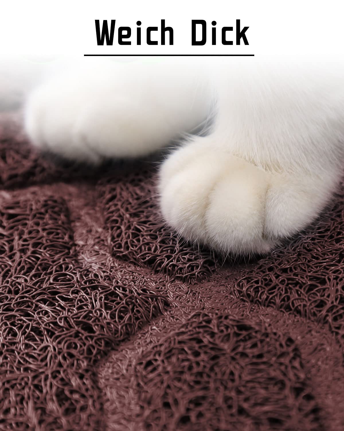 Yimobra Cat Litter Mat, 47.2'X35.4' Litter Box Mat With Litter Lock Mesh, Soft Durable Cat Litter Mat Litter Trapping Mat, Easy To Clean, Non-Slip, Water Resistant, Litter Free Floors, Dark Coffe