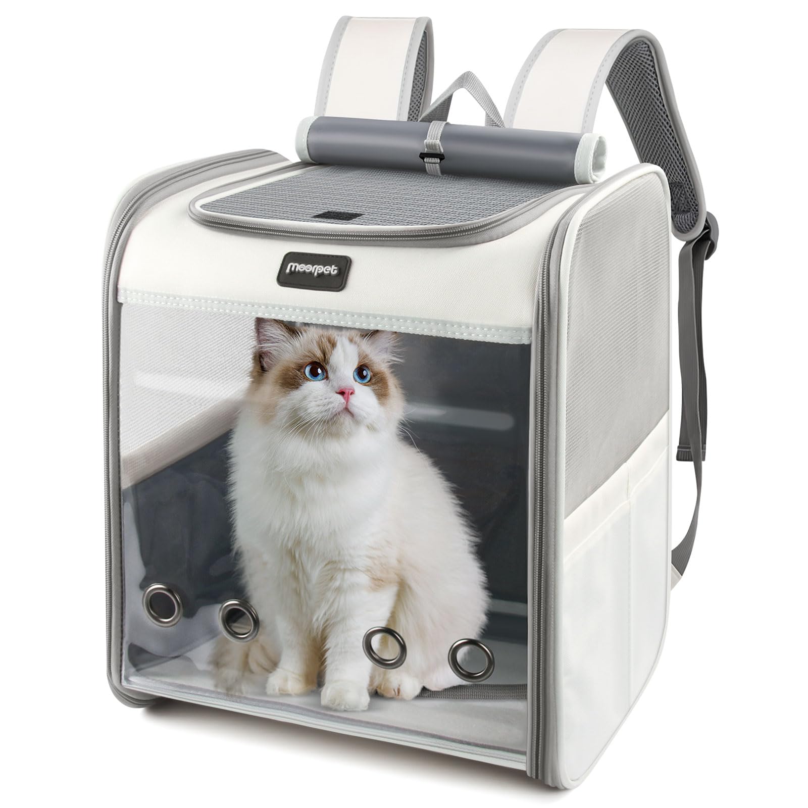 Cat Carrier Backpack, Large Pet Carrier Backpack, Cat Travel Backpack with Breathable Mesh, Cats Backpack Carrier for Small Dog 