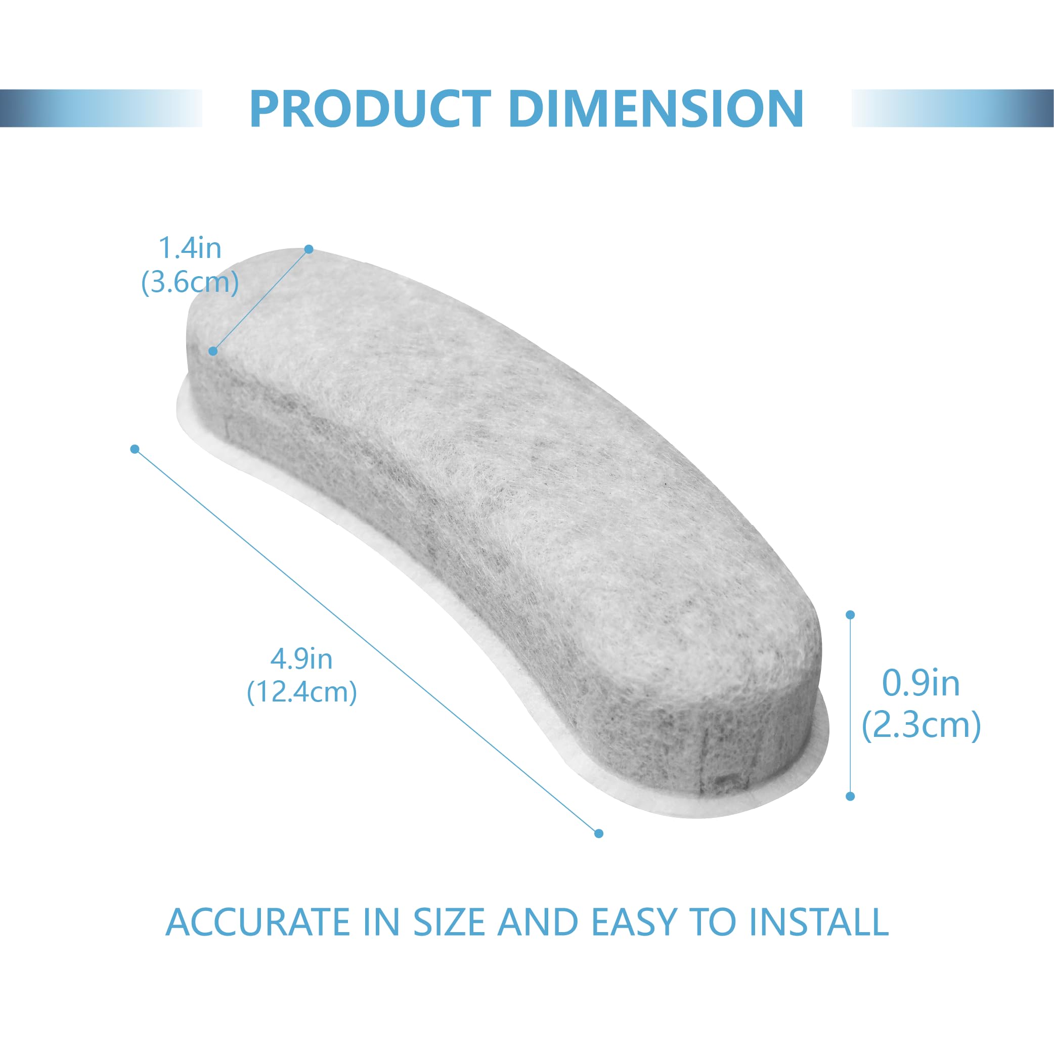 Toggath Cat Fountain Charcoal Replacement Filters Compatible With W600 Large Dog Water Fountain 205Oz/6L Automatic Pet Dog Water