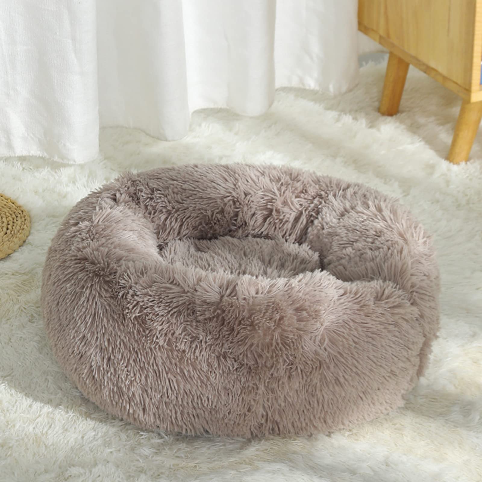Nisrada Cat Beds For Indoor Cats,15.7 Inch Small Cats Beds, Washable-Round Pet Bed For Puppy And Kitten With Slip-Resistant Bottom