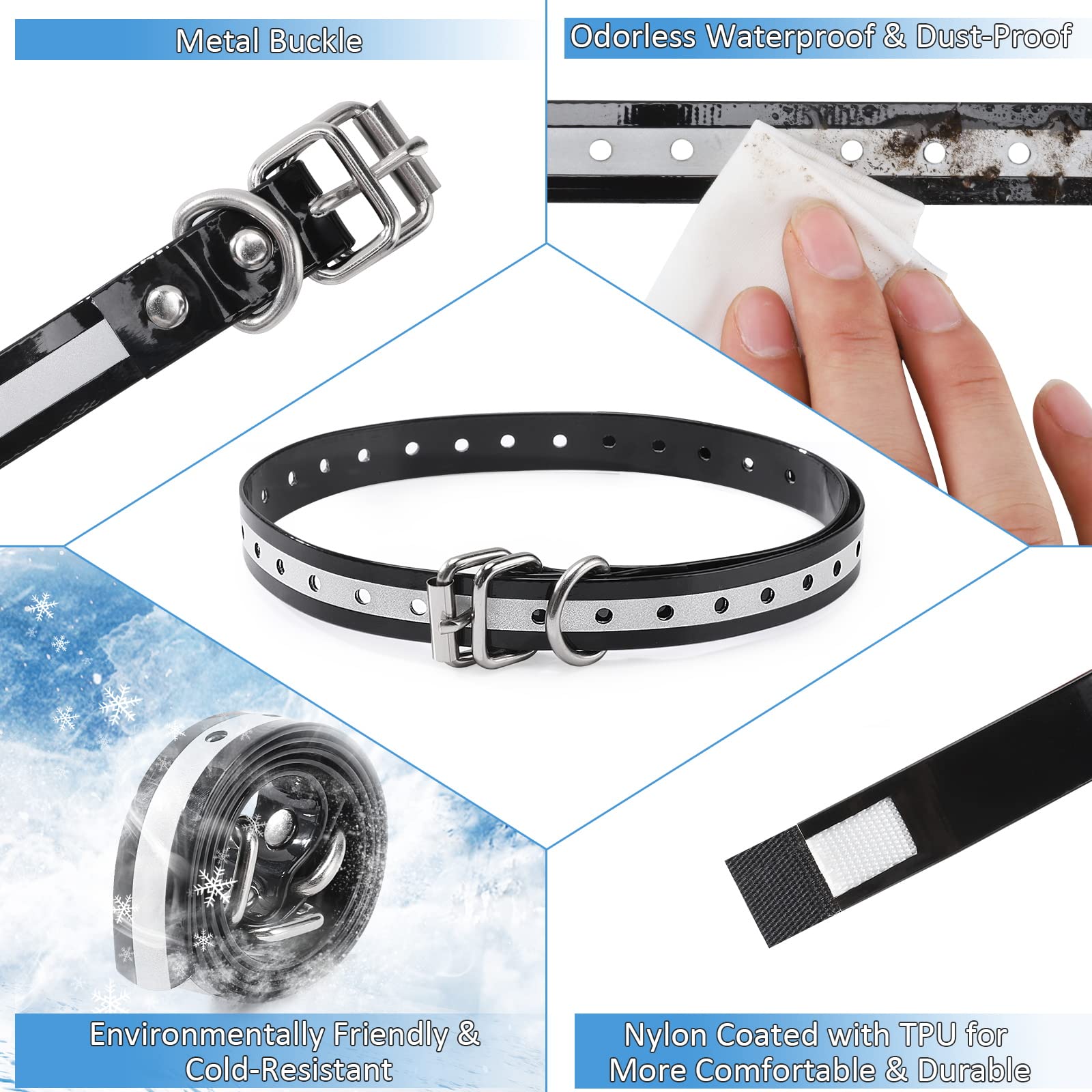 Luckinpet Replacement Collar Strap, Compatible With Petsafe,Patpet,Sportdog,Garmin,Dogtra,Etc Most Training Collar/Fence Recieve