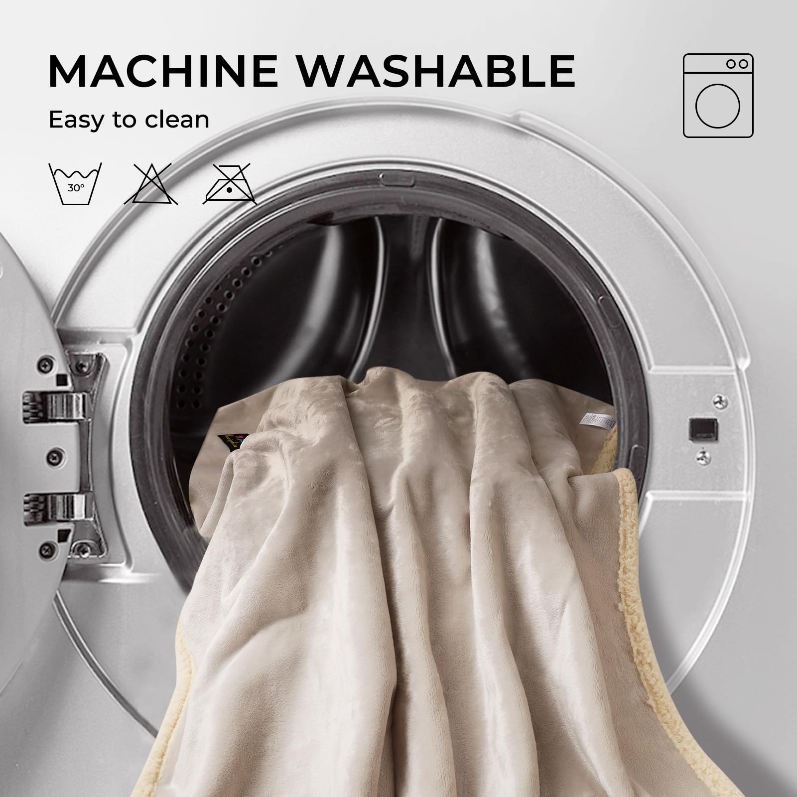 Waterproof Pet Blanket, Liquid Pee Proof Dog Blanket For Sofa Bed Couch, Reversible Sherpa Fleece Furniture Protector Cover For Small Medium Large Dogs Cats, Grey White Medium(57' X 40')