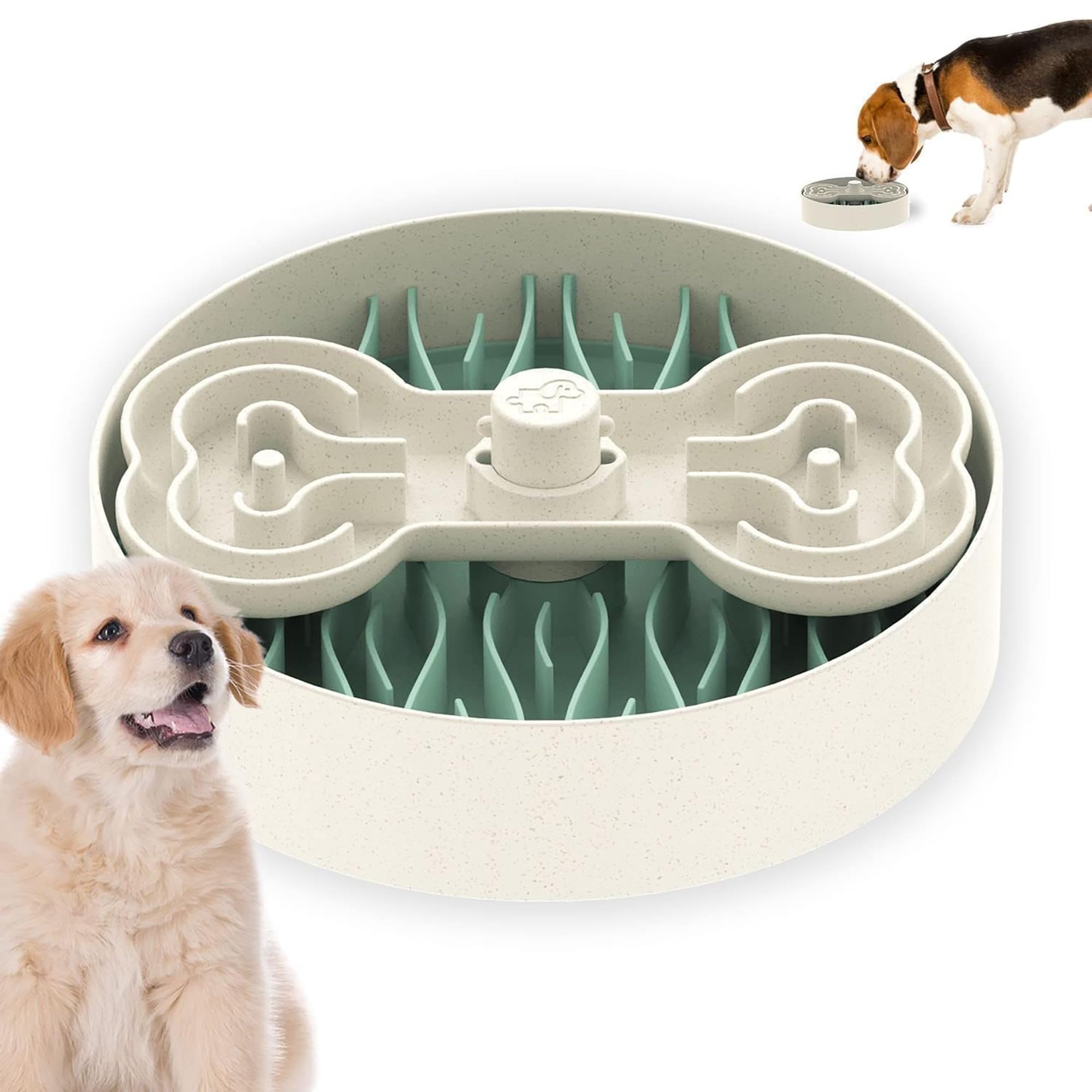 Puzzzle Feeder Slow Feeder Dog Bowls for Large Breeds, Detachable Design Dog Bowls with 4 Slow Feeding Modes, Suitable for Dry, 