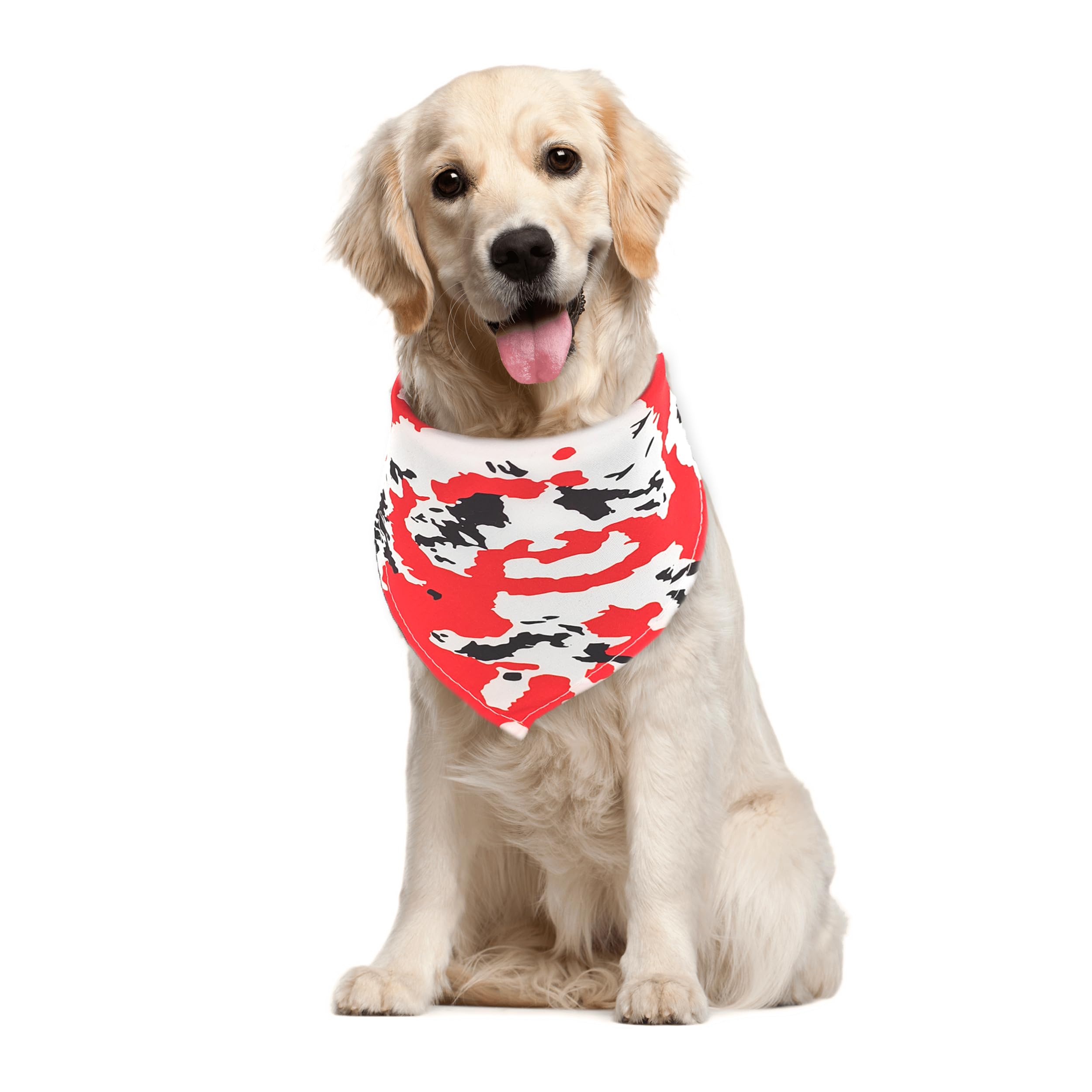 JpGdn 10PCS Dog Bandanas Tie Dye for Large XL Breed Dog Big Bandanas Pack Kerchief Washable Triangle Bibs Head Scarves Scarfs fo