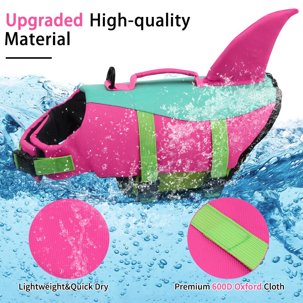 Emust Large Dog Life Jacket, Dog Life Vests For Swimming, Adjustable Small/Medium/Large Dog Flotation Vest For Water At Pool, Be