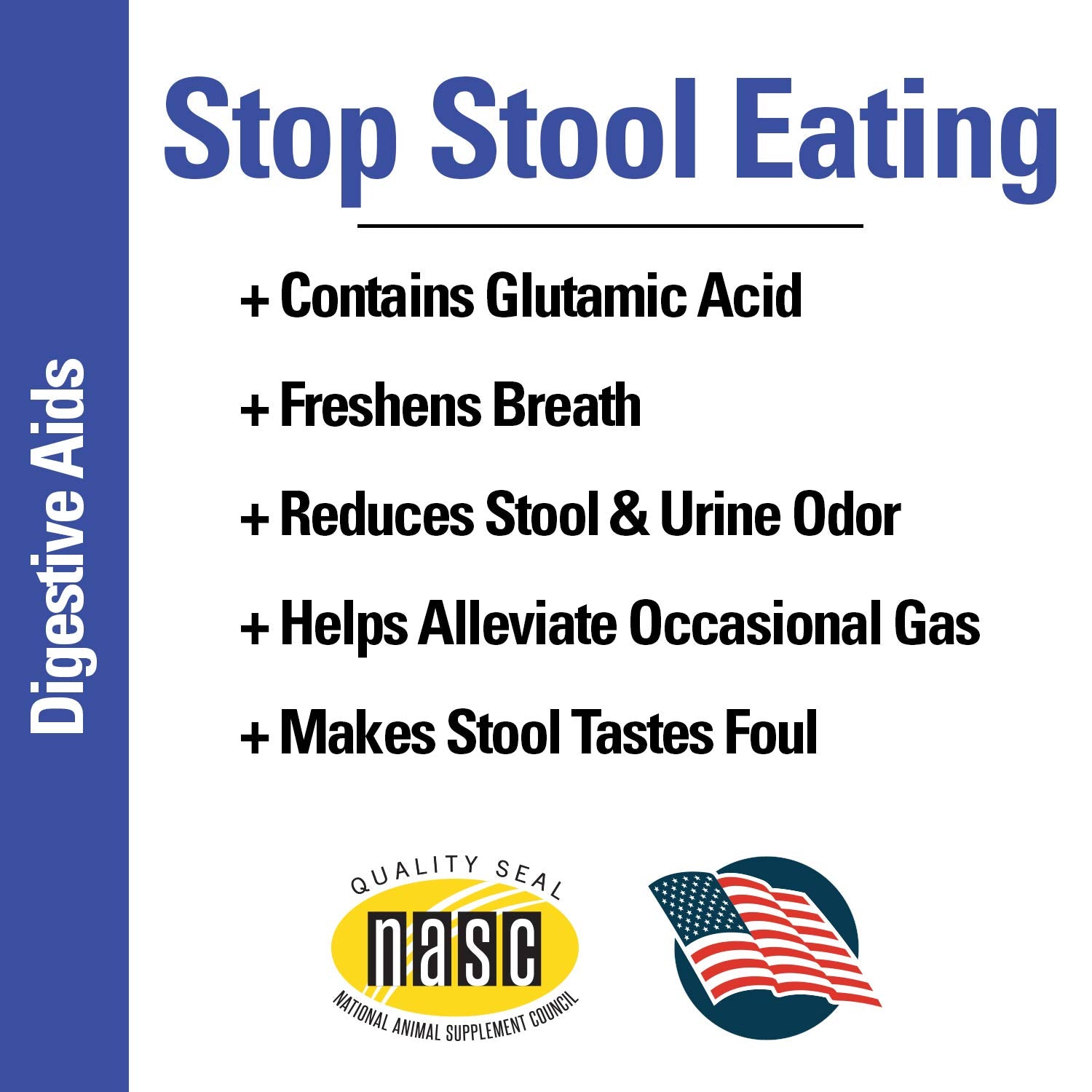 Vet Classics Stop Stool Eating Pet Health Supplement for Dogs - Dog Breath Freshener - Stops Dogs from Eating Stool - Enzymes, P