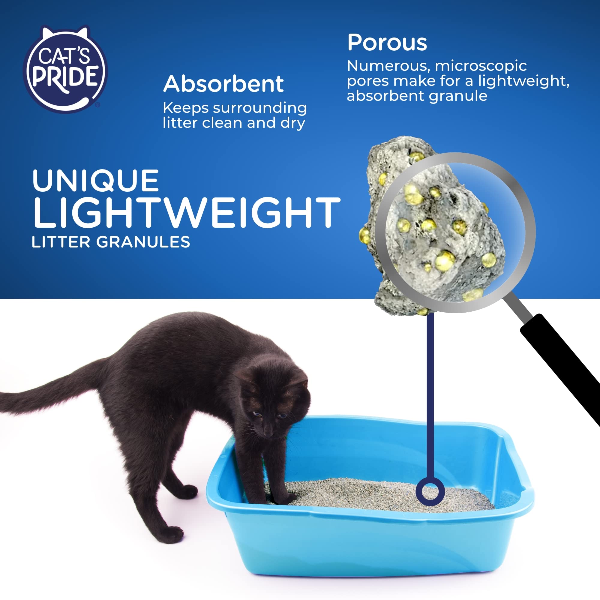 Cats Pride Premium Lightweight Clumping Litter: Pure & Fresh - Up to 10 Days of Powerful Odor Control - Multi-Cat, Scented, 18