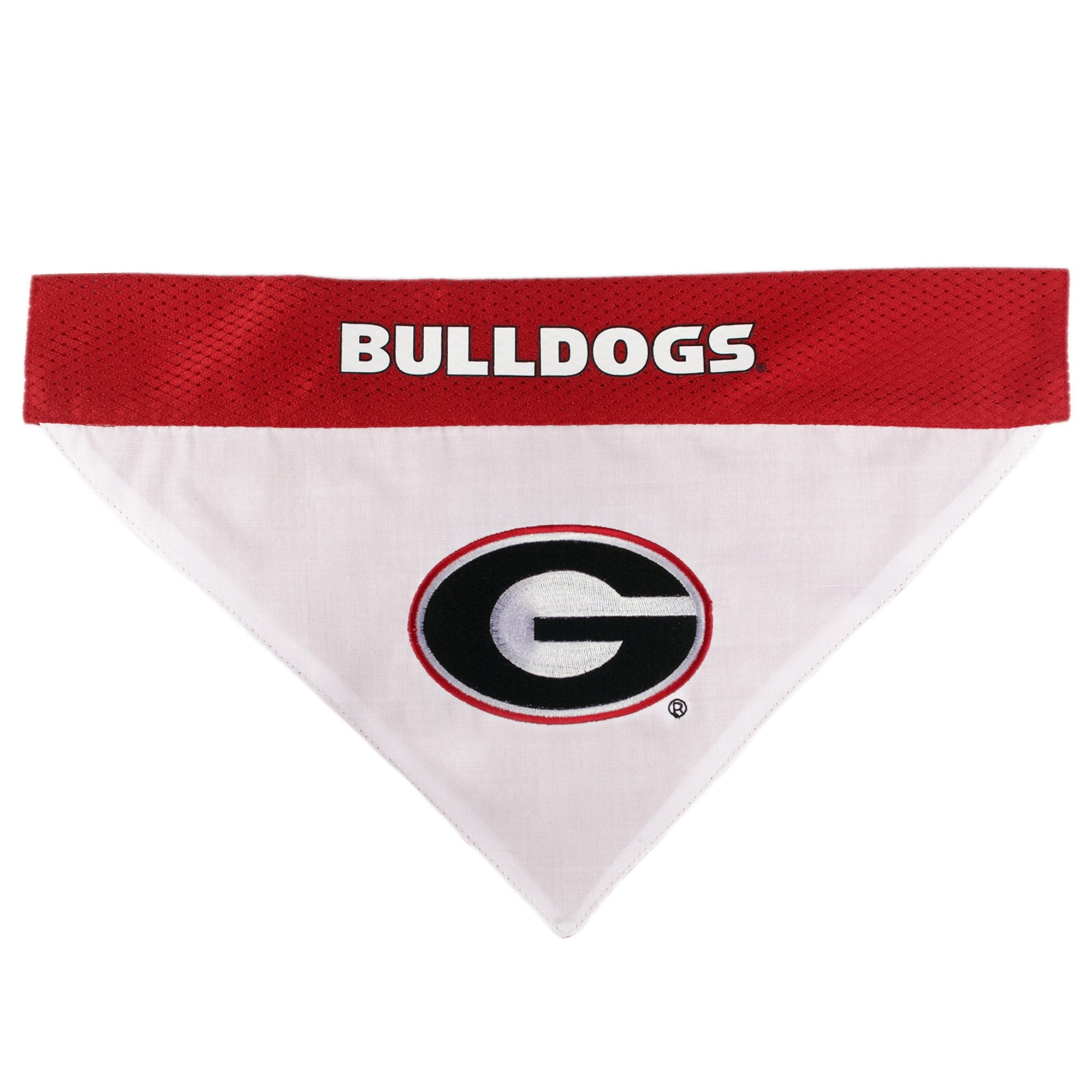 Pets First Collegiate Pet Accessories, Reversible Bandana, Georgia Bulldogs Size Xx-Large