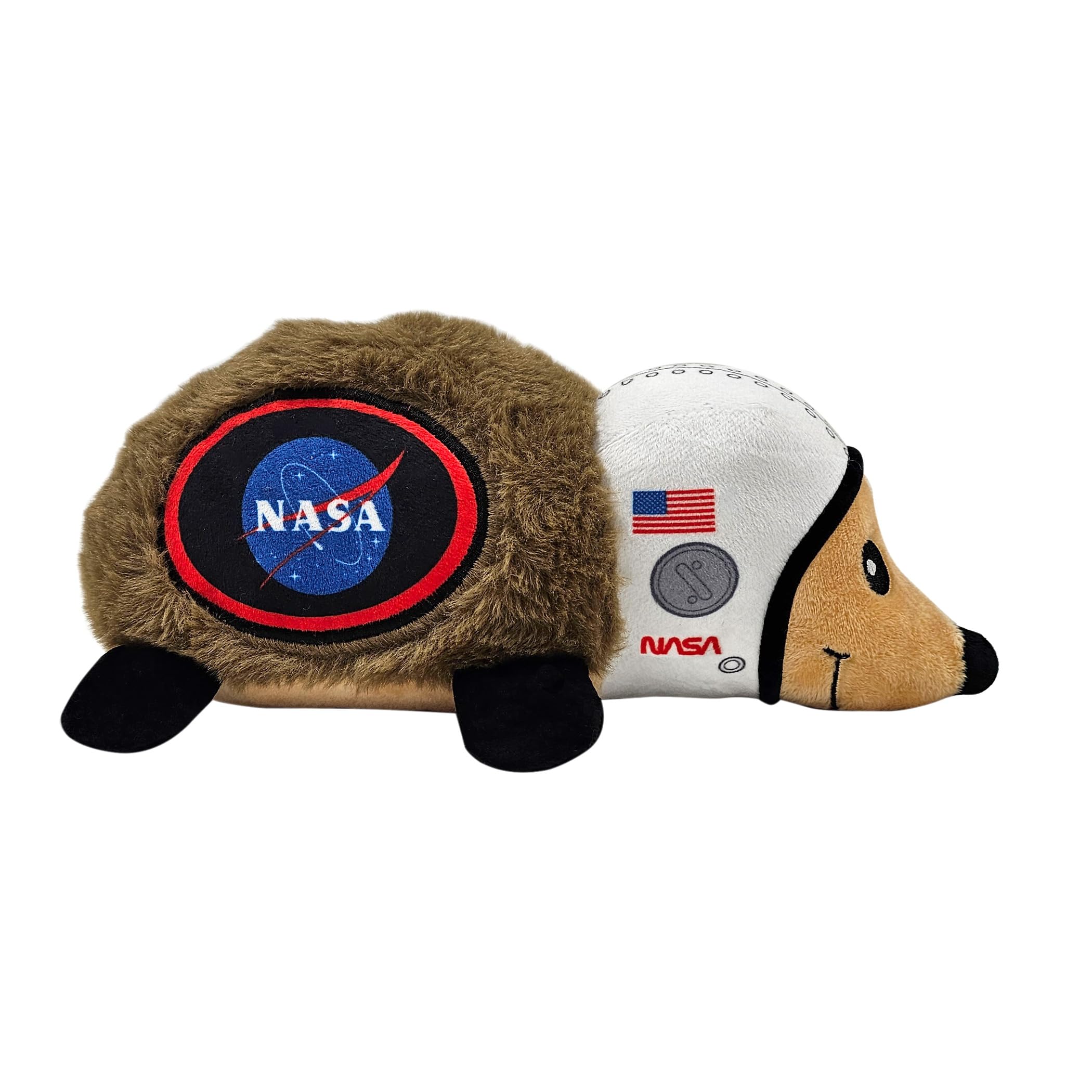 Nasa Plush Hedgehog Toy For Dogs & Cats, Cool Soft Pet Toy For Fun And Interactive Play, Dog Chew Toy With Squeaker