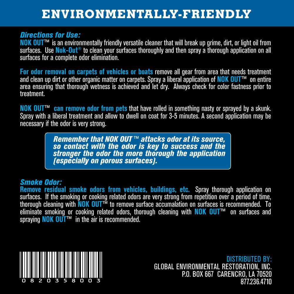 Nok Out Odor Remover, Pet Deodorizer And Cleaning Spray, 32 Fluid Ounce Spray