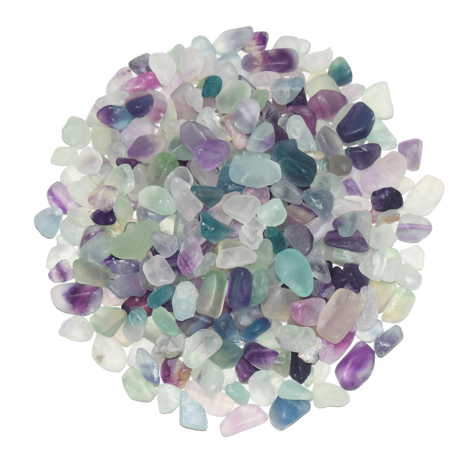 KUKUBAGS 2 Lb/920g Pebbles for Indoor Plants, Bamboo, Crafts, 0.2-0.35 Small Plant Pebbles for Pots Indoor Drainage, Fluorite Cr