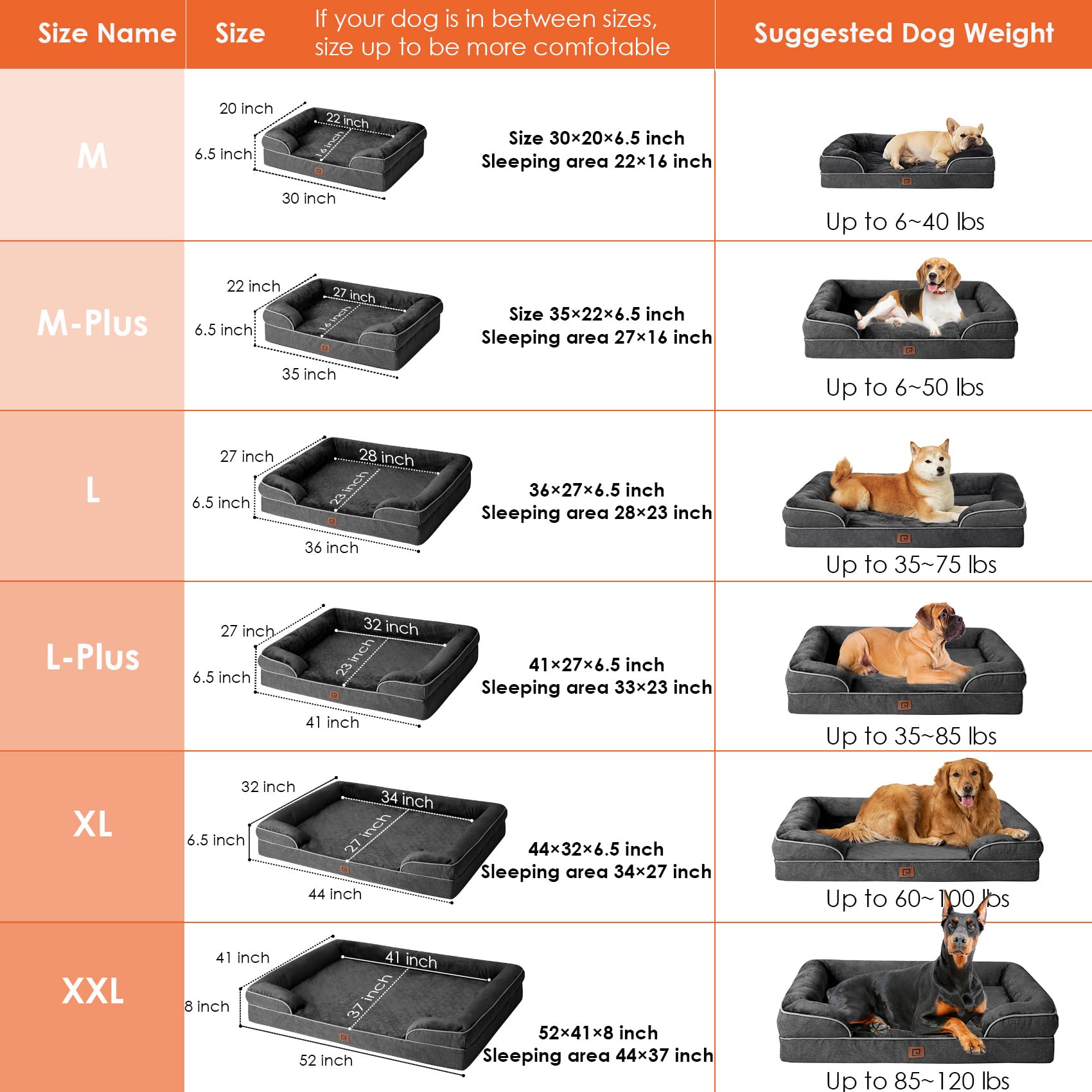 Eheyciga Orthopedic Dog Beds For Extra Large Dogs, Waterproof Memory Foam Xl Dog Bed With Sides, Non-Slip Bottom And Egg-Crate Foam Big Dog Couch Bed With Washable Removable Cover, Dark Grey