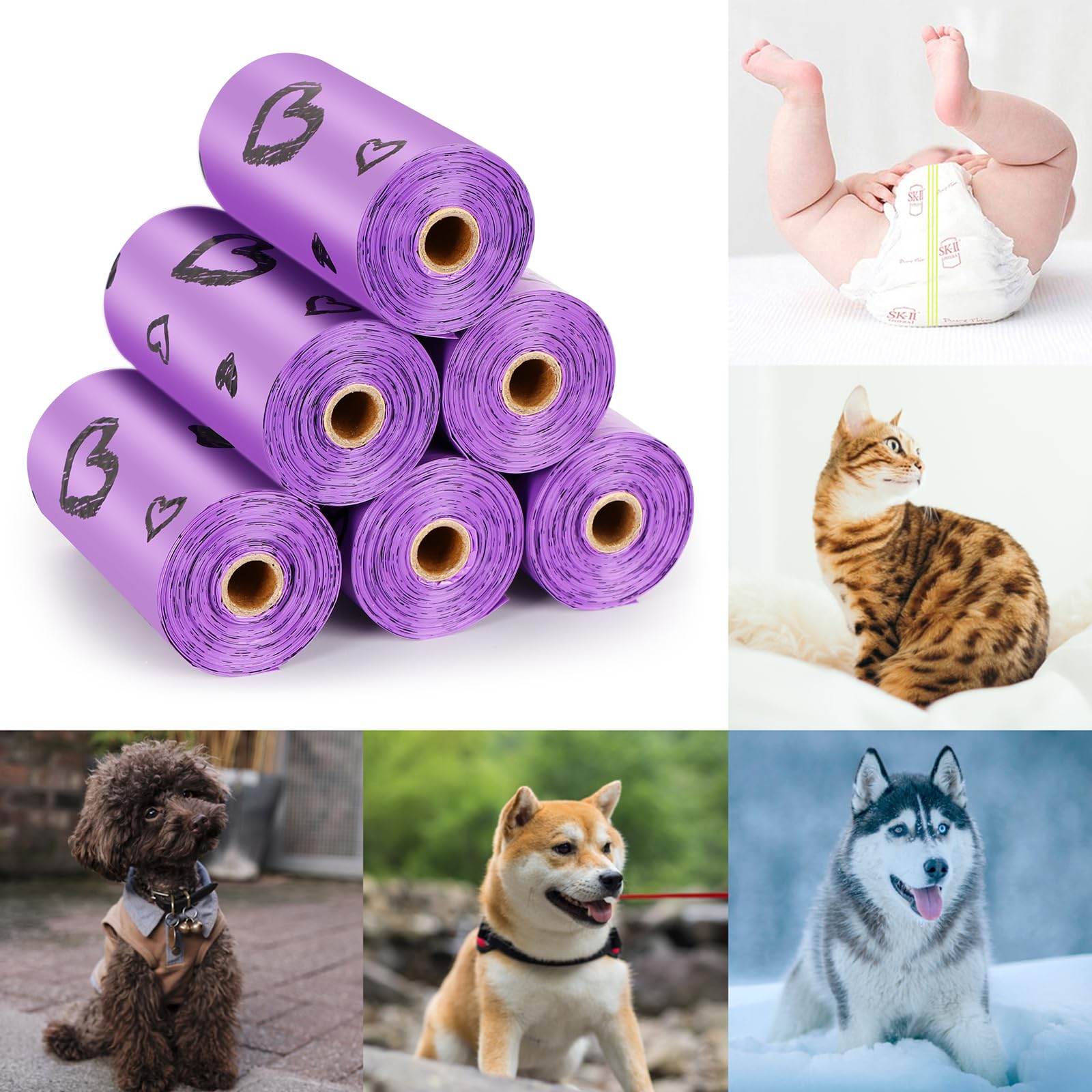 Yingdelai Dog Poop Bag Rolls - 540 Count Dog Waste Bags With Dispenser, Extra Thick Strong Leak Proof Poop Bags For Dogs Doggy |