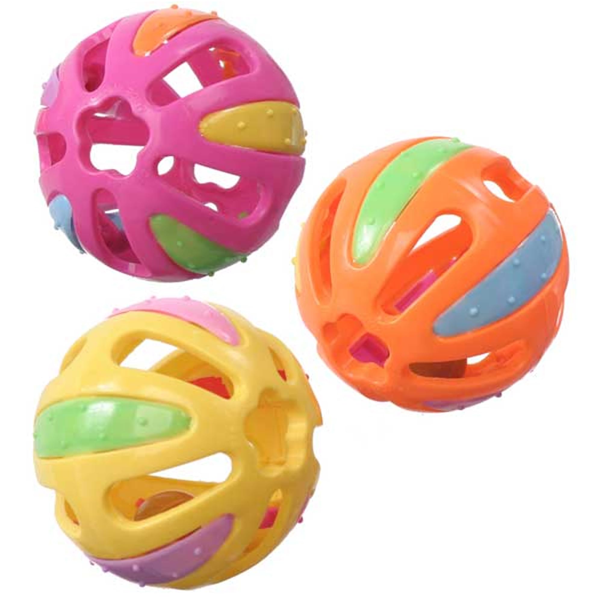 Super Bird Creations Sb1057 Kaleidoballs Bird Foot Toy, Medium/Large Bird Size, 2.5'' Diameter (4 Pack)