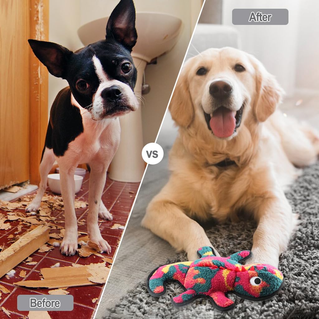Ifoyo Squeaky Dog Toys, Dinosaur Plush Dog Toys For Small Medium Large Dogs To Keep Them Busy, Stuffed Puppy Toys, Interactive Dog Toys For Aggressive Chewers