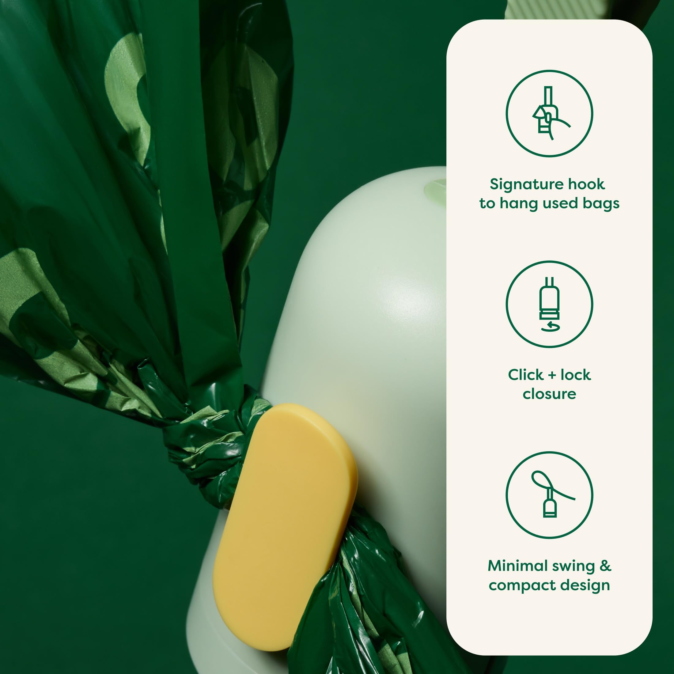 Earth Rated Dog Poop Bag Holder With Dog Poop Bags, Durable And Guaranteed Leakproof, Unscented, 1 Dispenser And 15 Bags